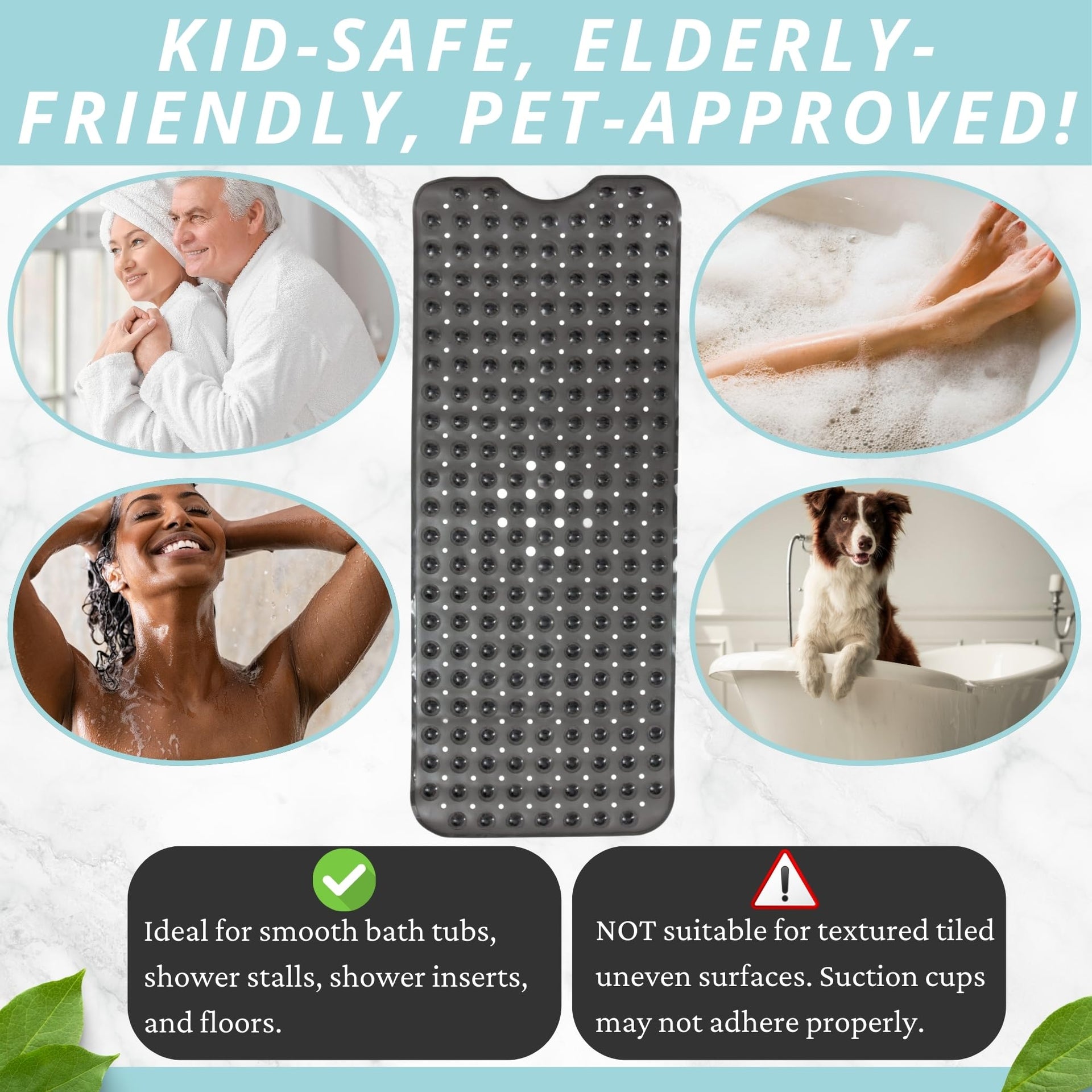 Bath Mat Large Non Slip Bathtub & Shower Mat