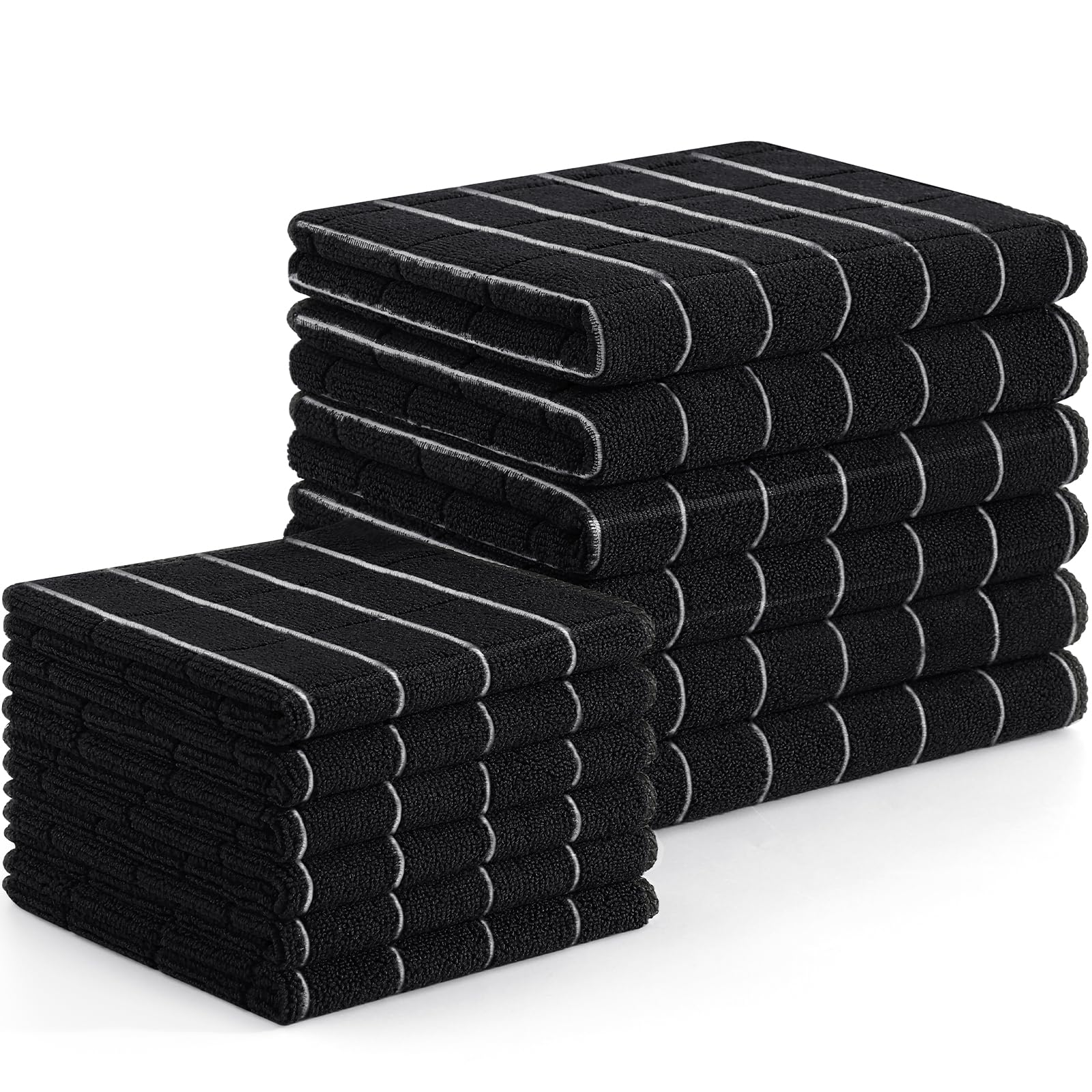 Microfiber Kitchen Towels and Dishcloths Sets (12 Count)