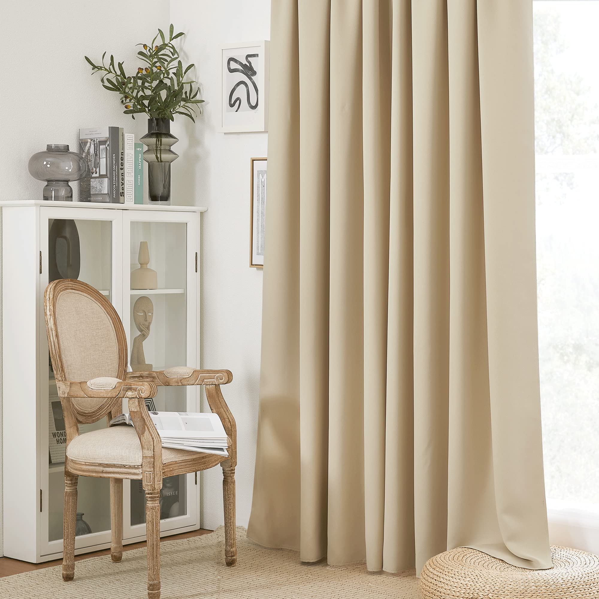 Curtains for Bedroom Living Room Nursery Office 72 inches Long (2 Count)