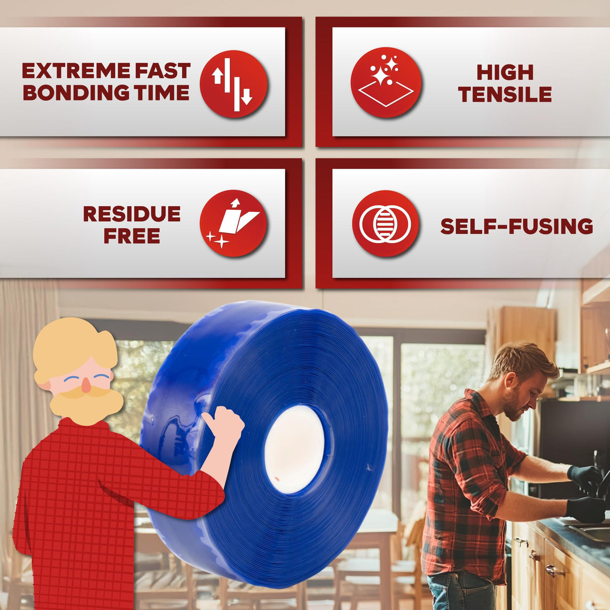 Self Fusing Silicone Tape Waterproof (36 Foot)