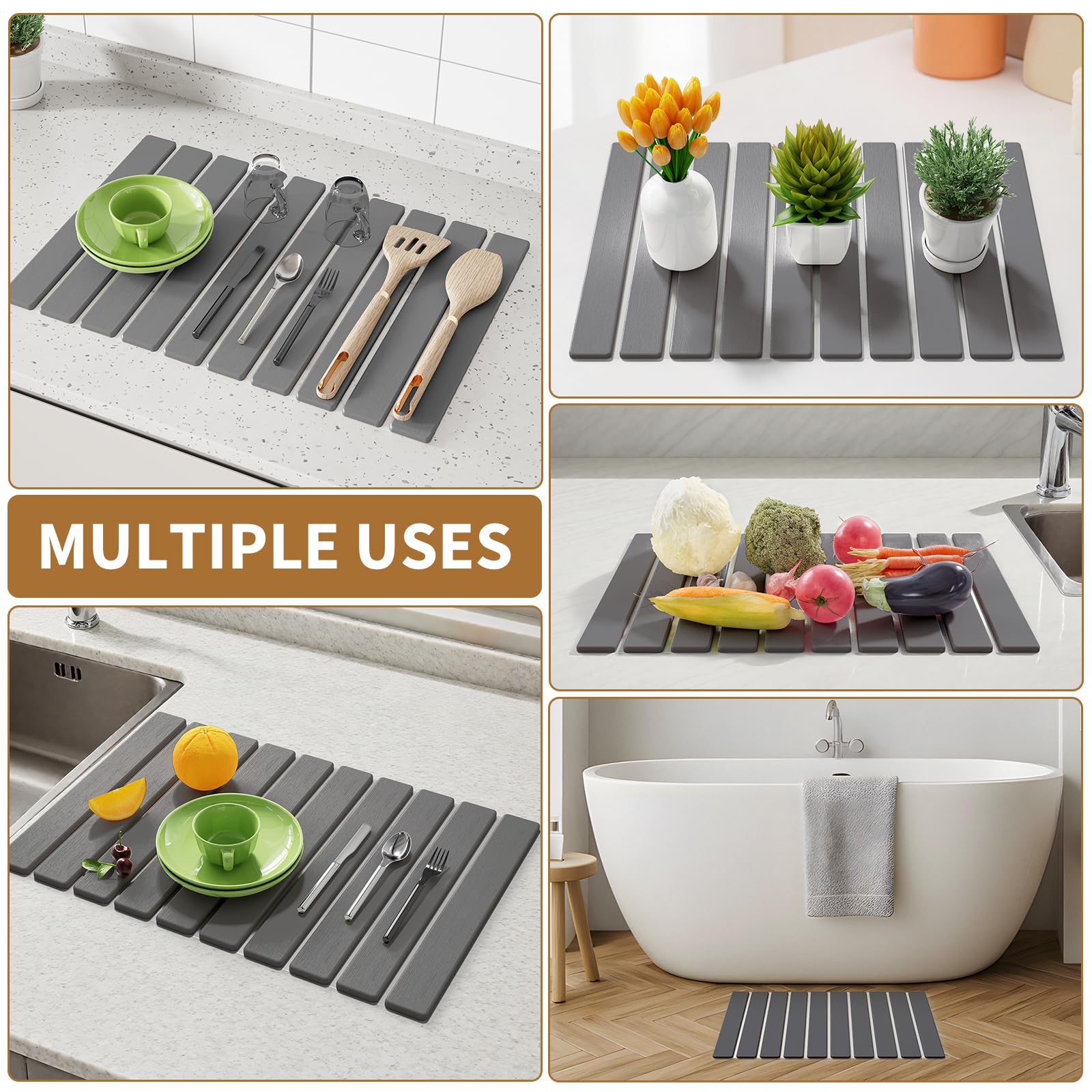 Foldable Stone Dish Drying Mat