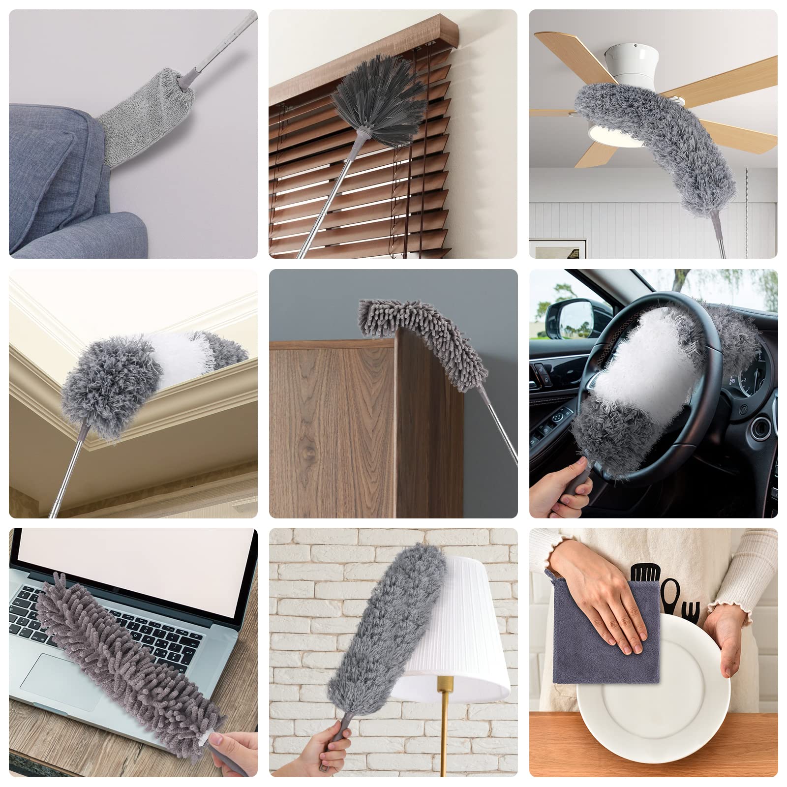 Microfiber Duster for Cleaning Fan (9 Count)