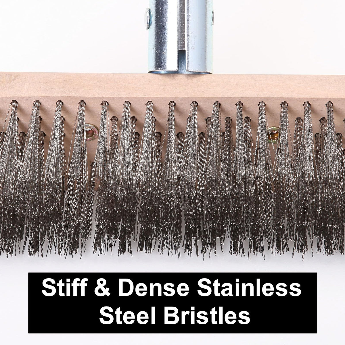 Stainless Steel Wire Scrub Brush with 63" Long Handle (2 Count)