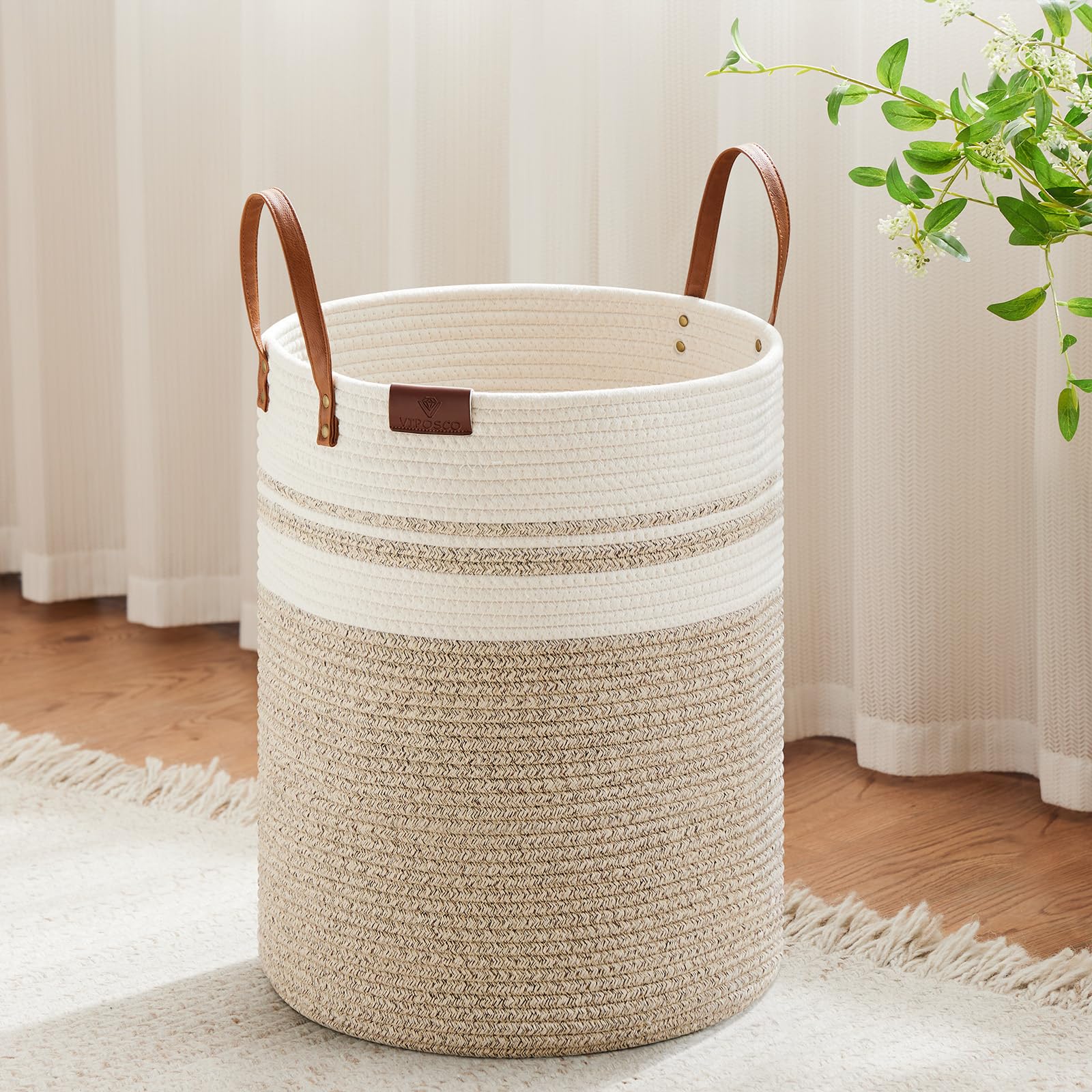 53L Tall Woven Rope Laundry Hamper (1792.1432 Fl Oz) - ModHome Supplies