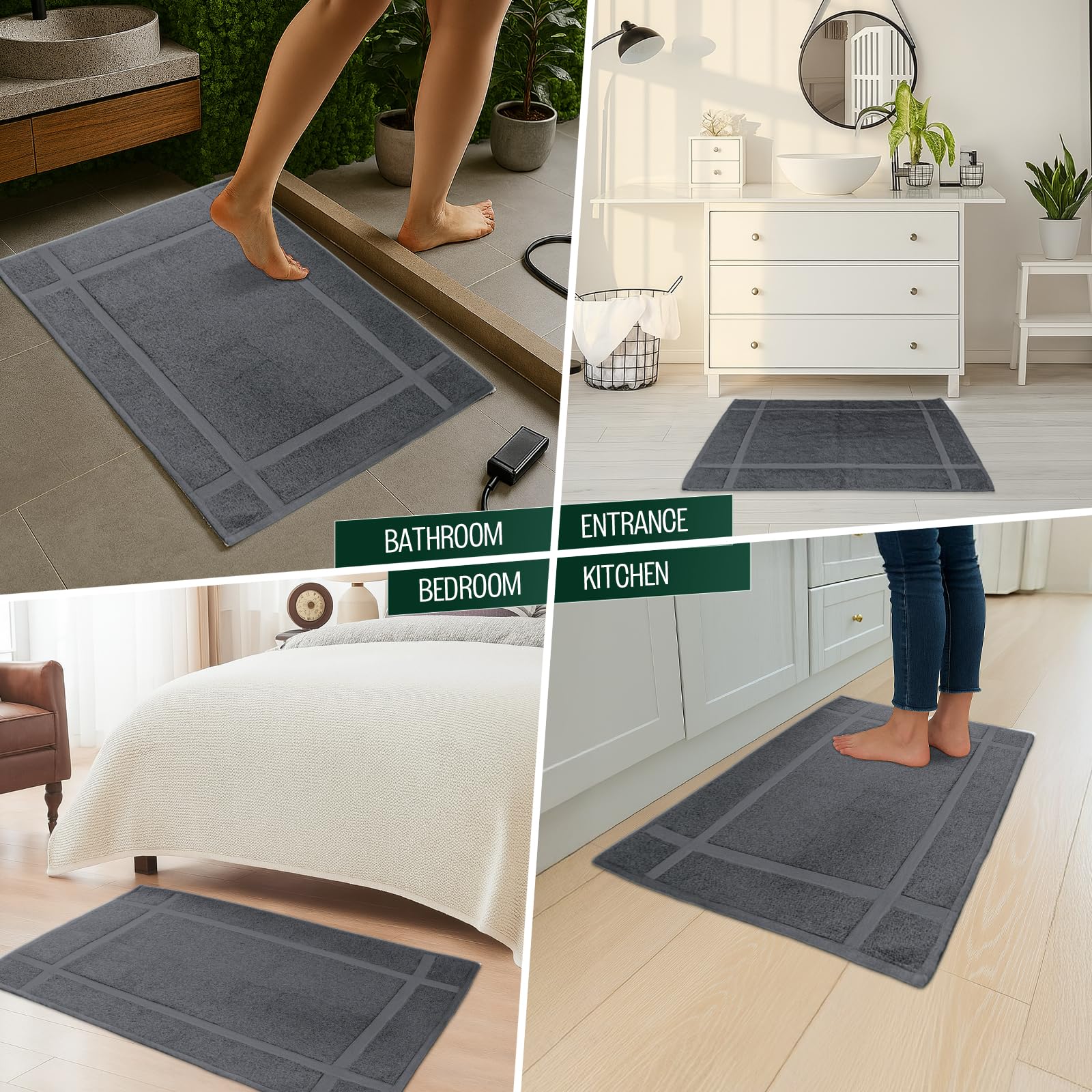 100% Ring Spun Cotton Bath Mat