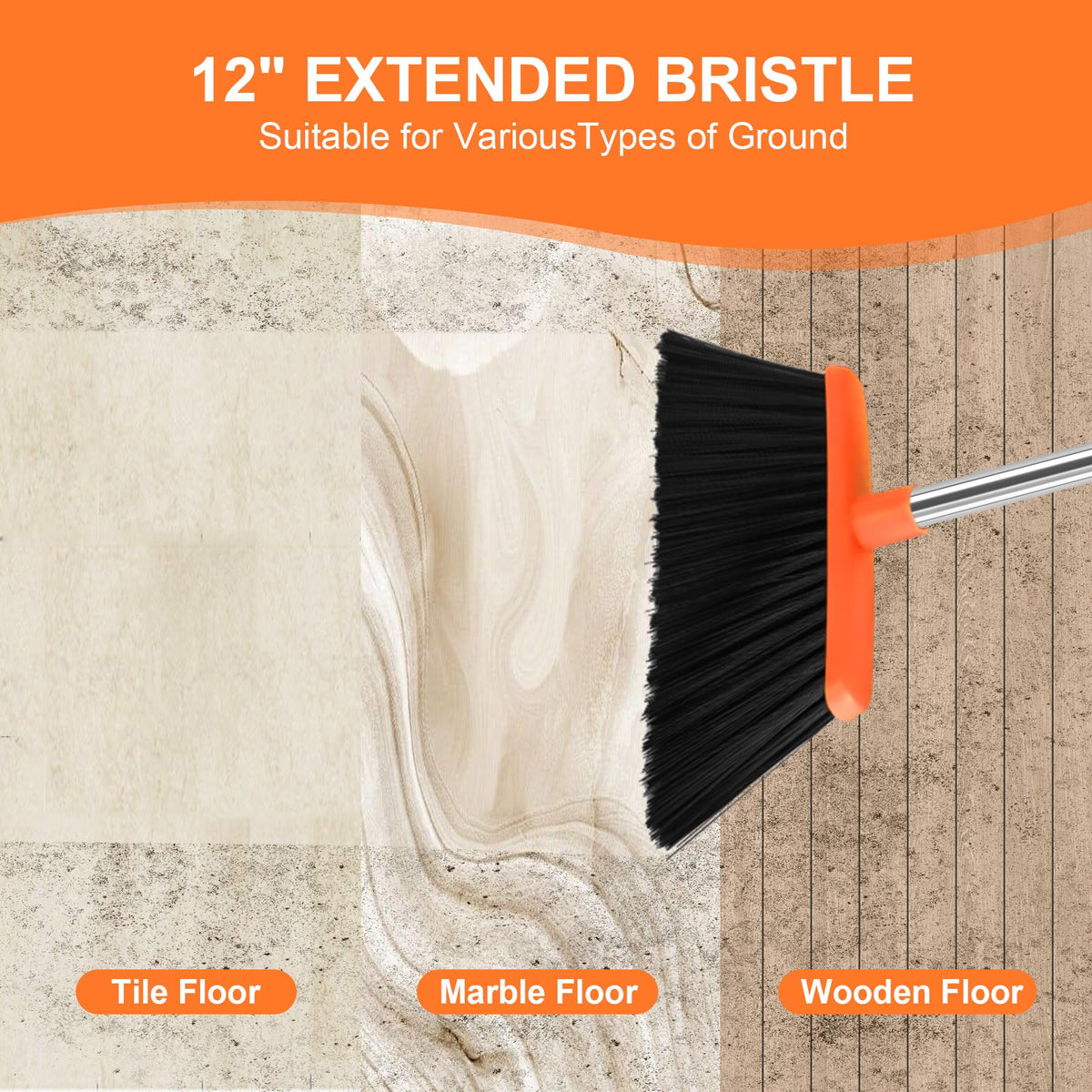 Broom and Dustpan Combo Set