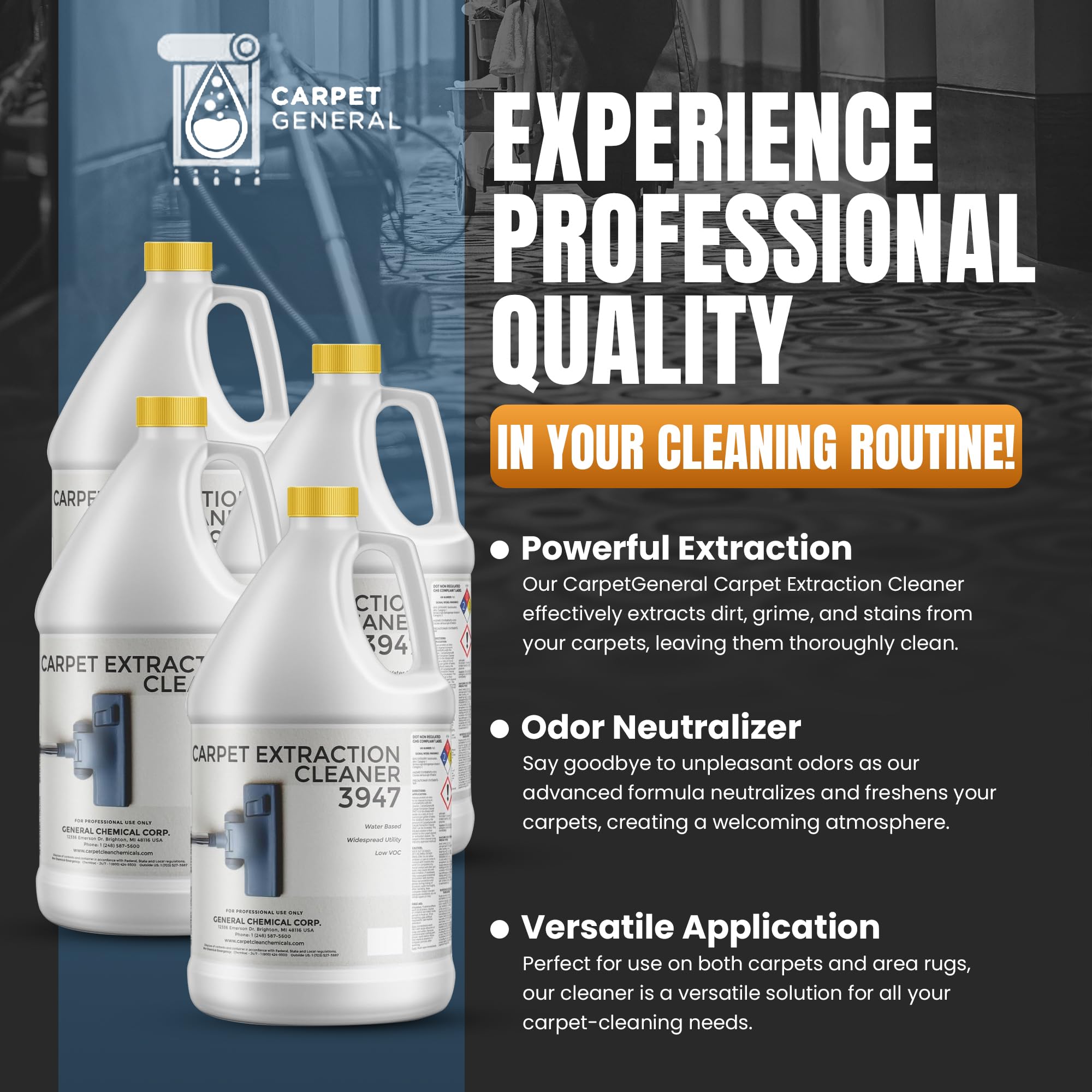 3947 Water Based Professional Carpet (512 Fl Oz)