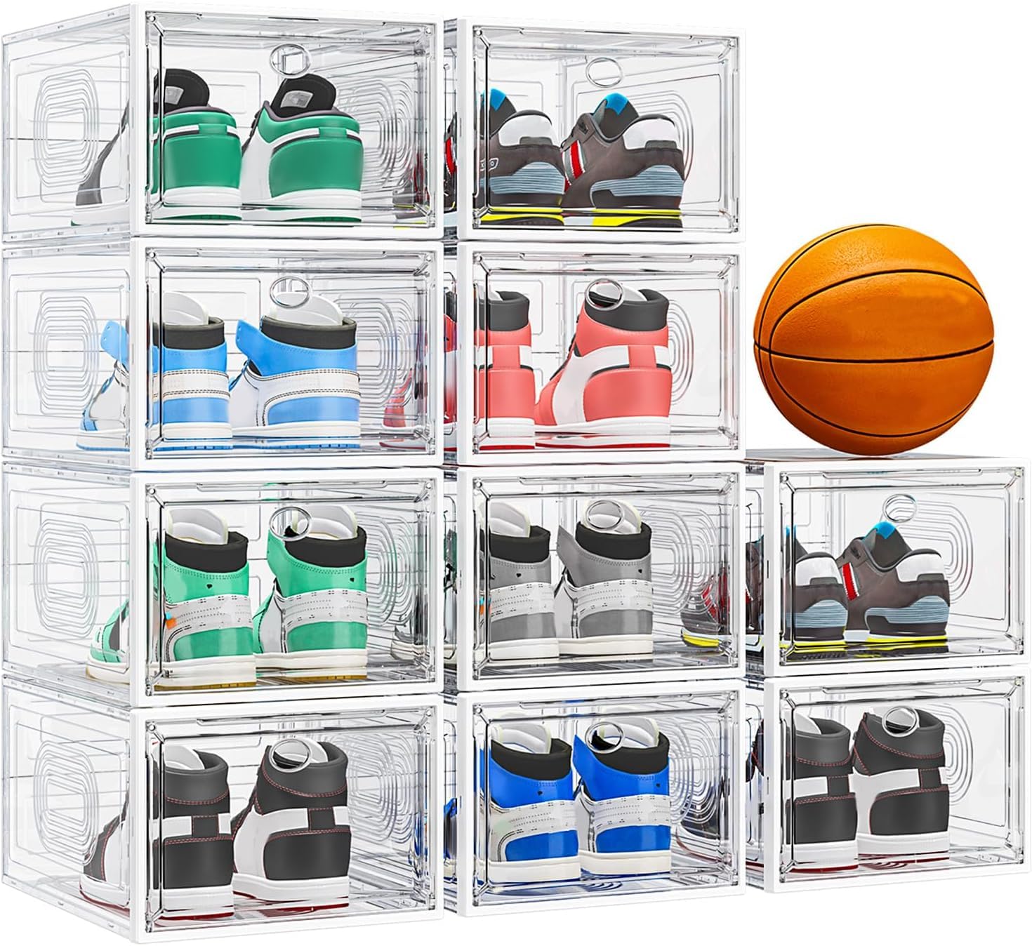 10 Pack Thicken Shoe Organizer Stackable