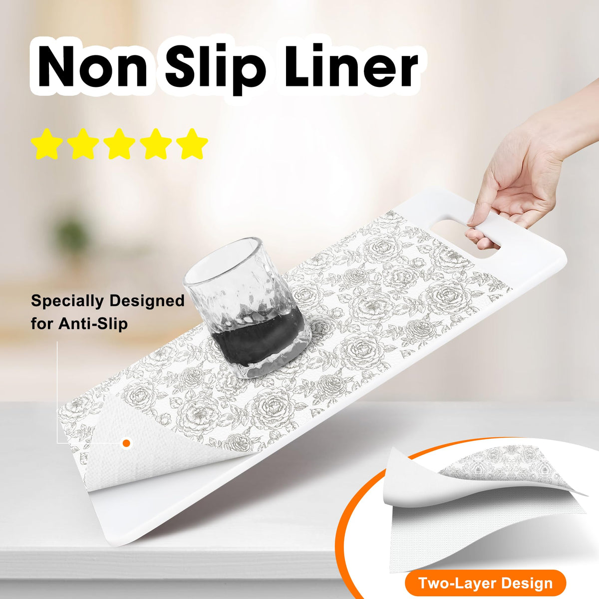 Drawer and Shelf Liner for Kitchen Cabinets Non