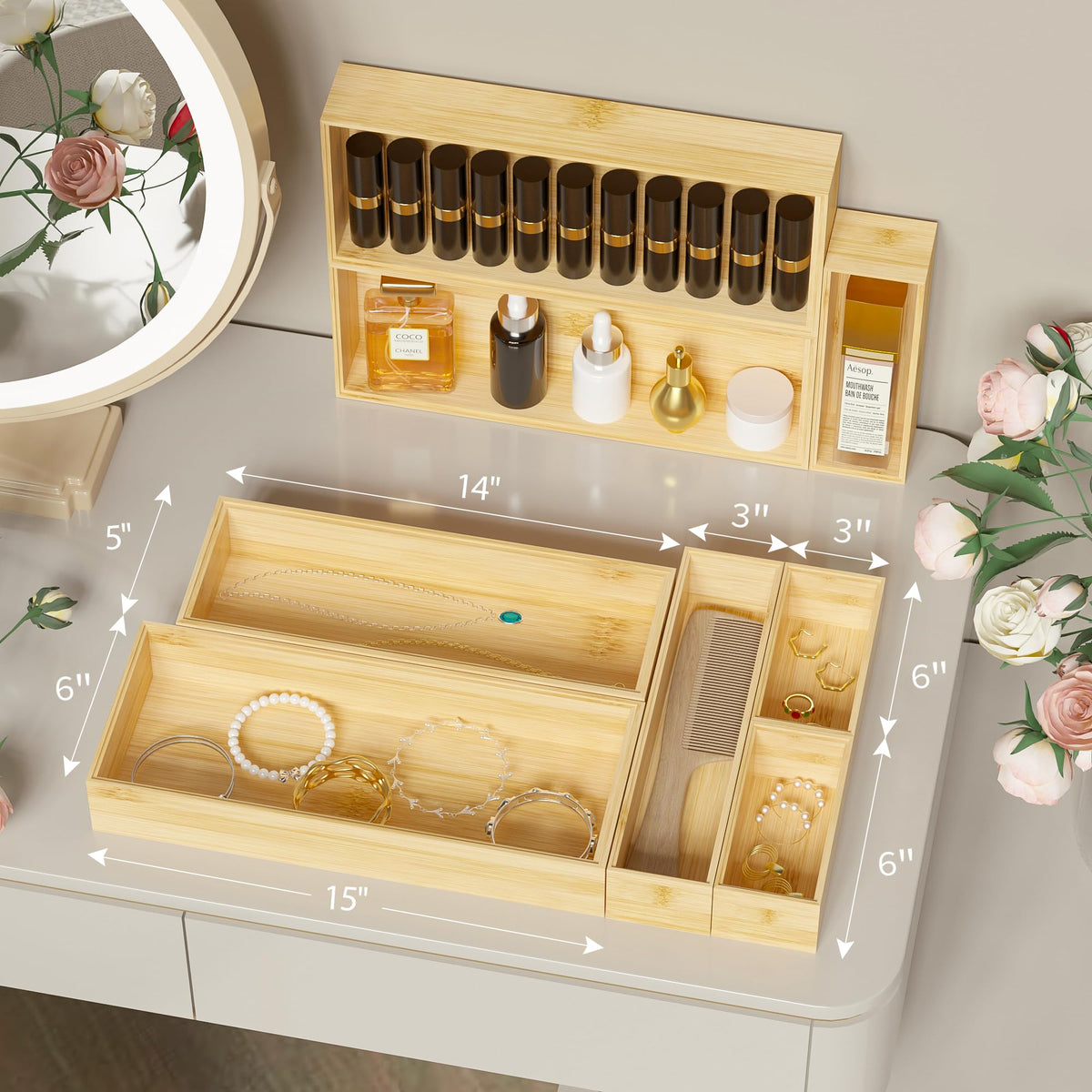 Kitchen Drawer Organizer Bins (2 Count)