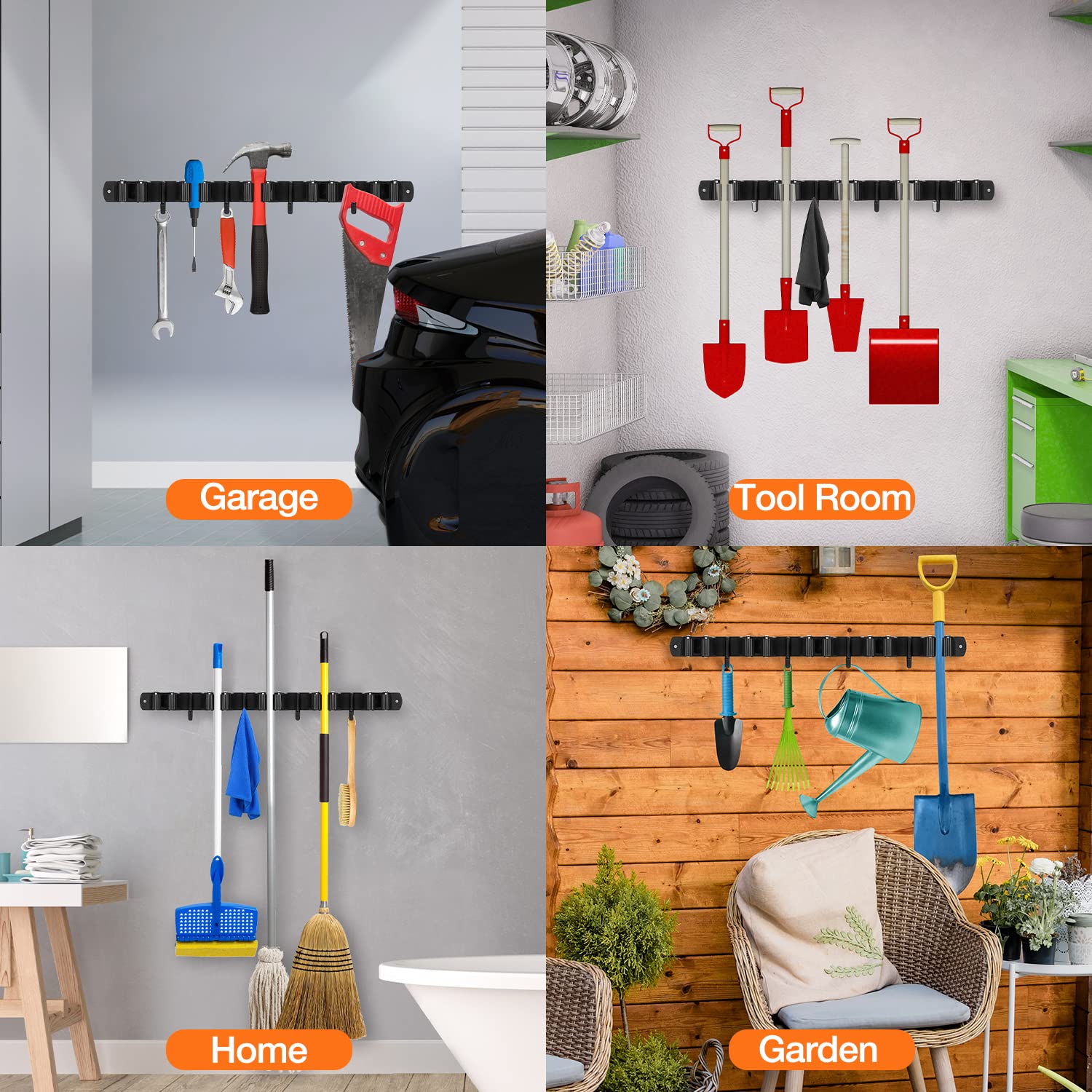 Broom Holder Wall Mount
