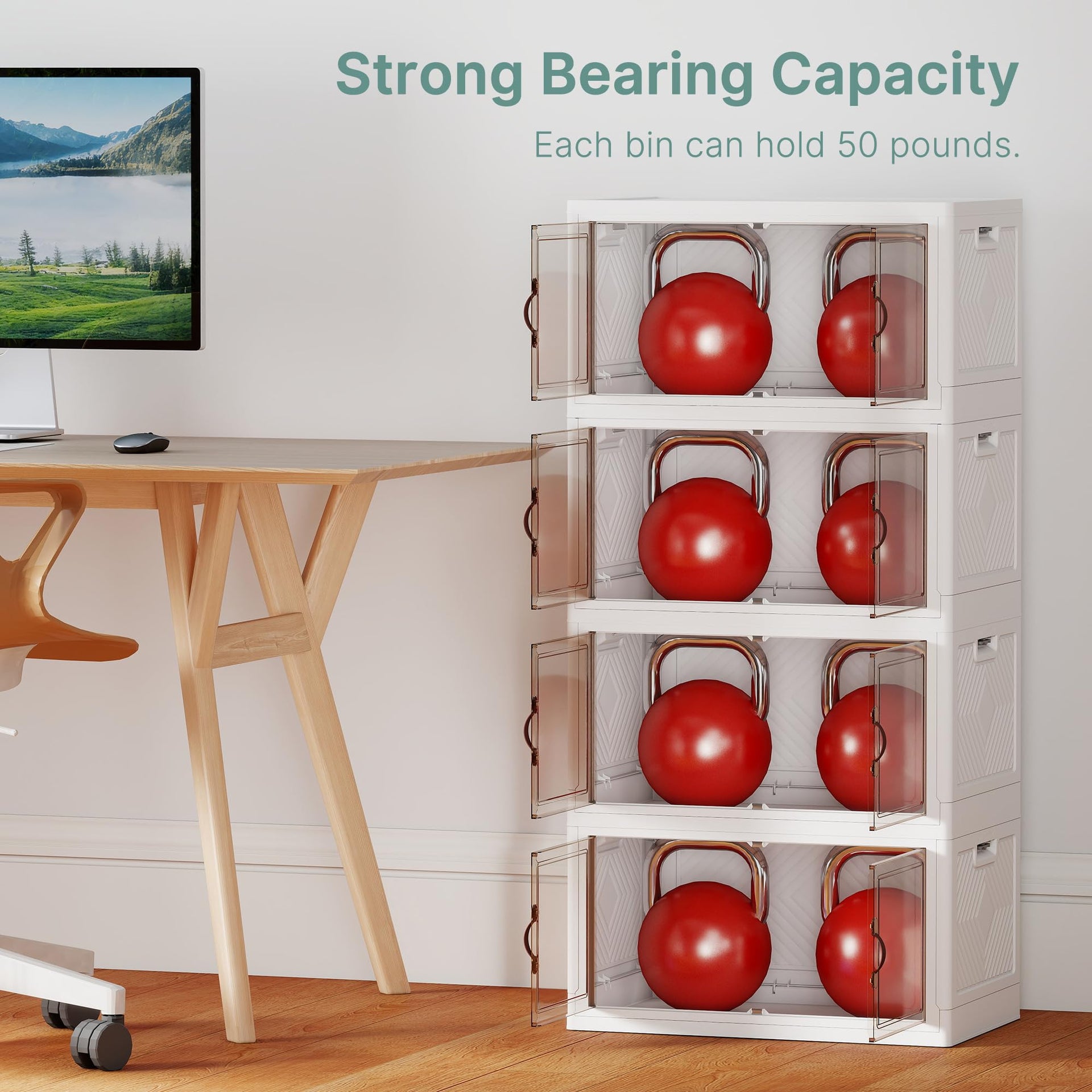 192QT Lockable Plastic Storage Bins (4 Count)