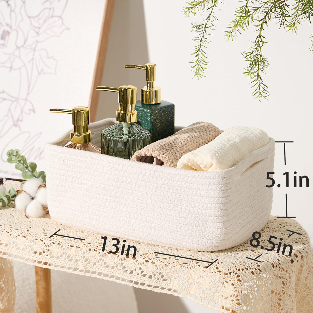 Small Storage Baskets for Organizing (3 Count)