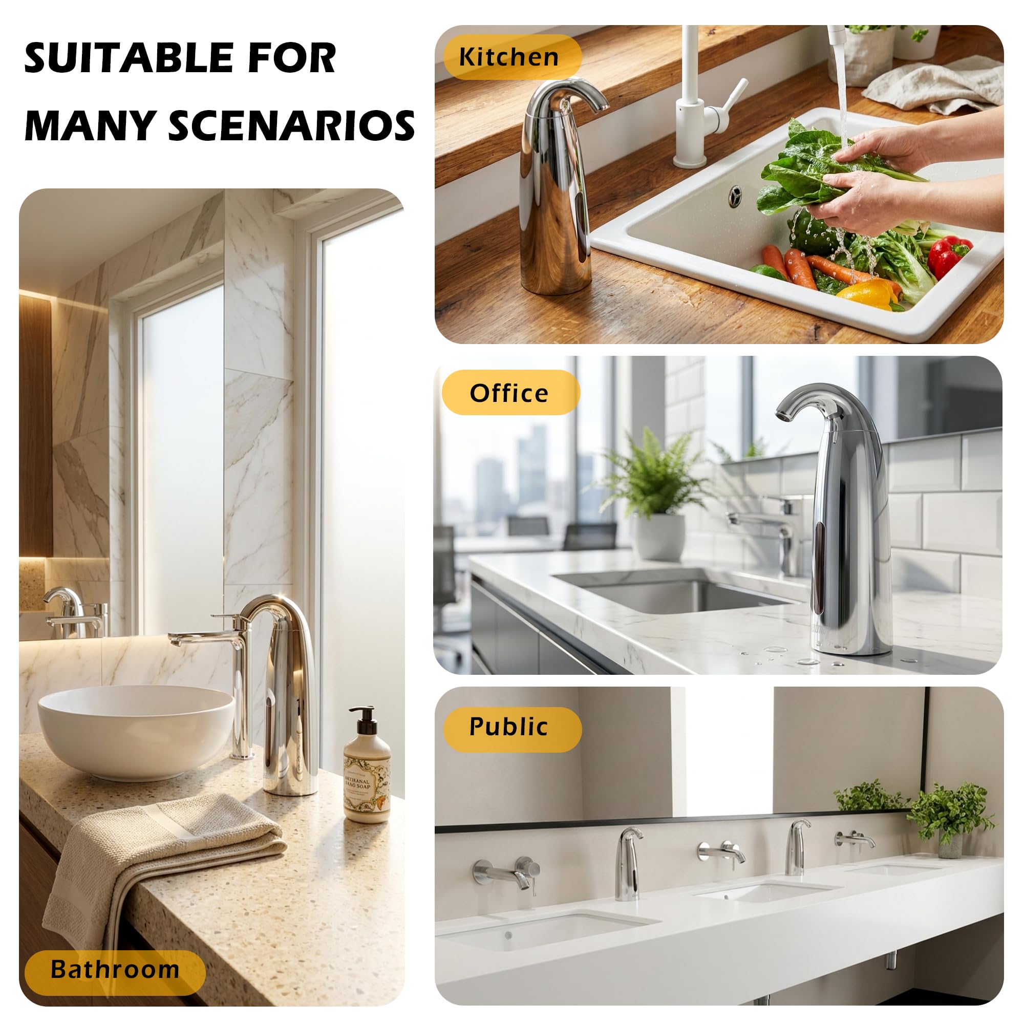 Touchless Automatic Soap Dispenser 400ml Rechargeable