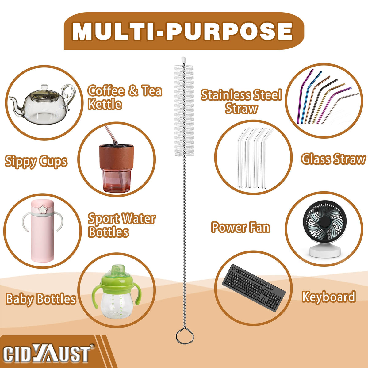 Straw Cleaner Brush Extend 10