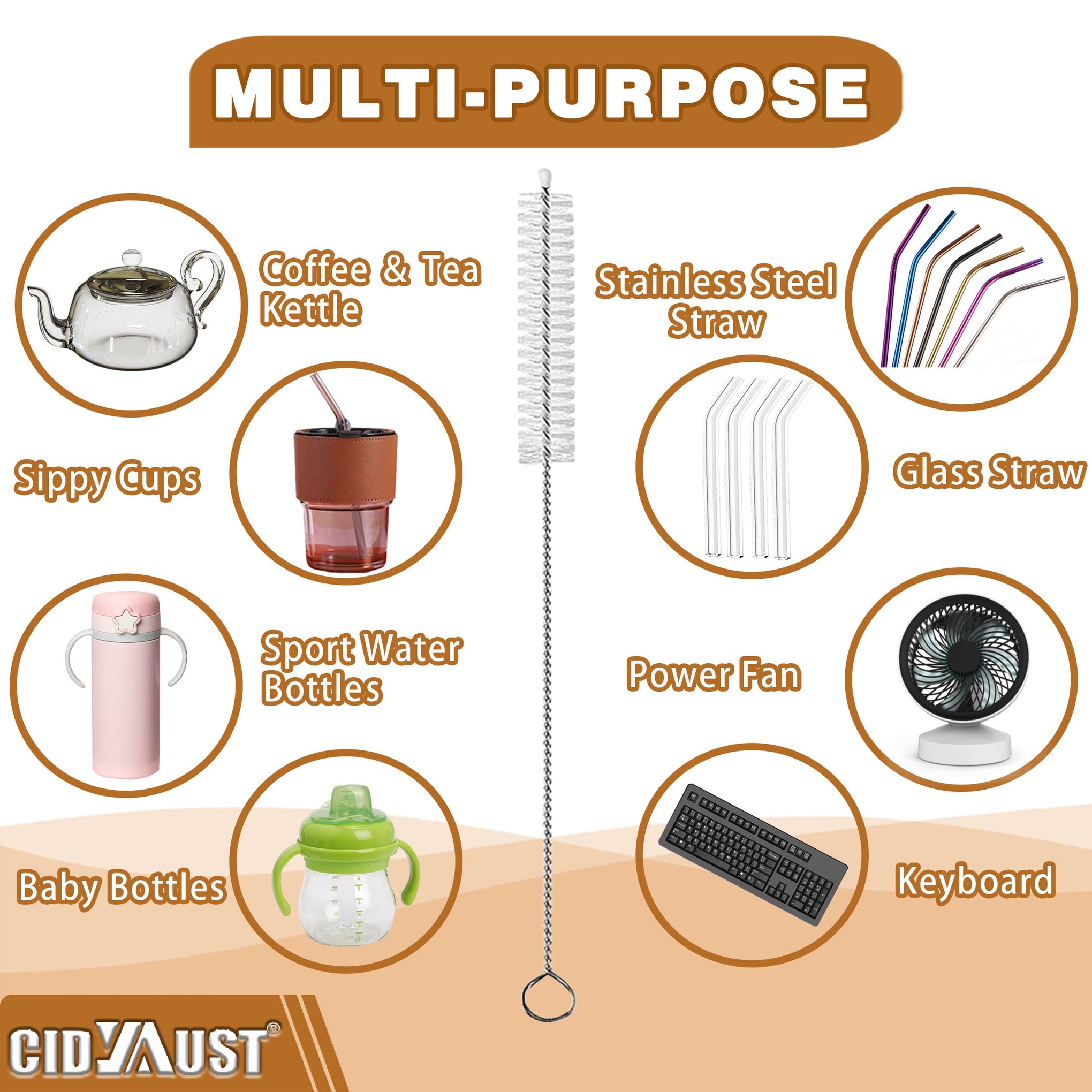 Straw Cleaner Brush Extend 10