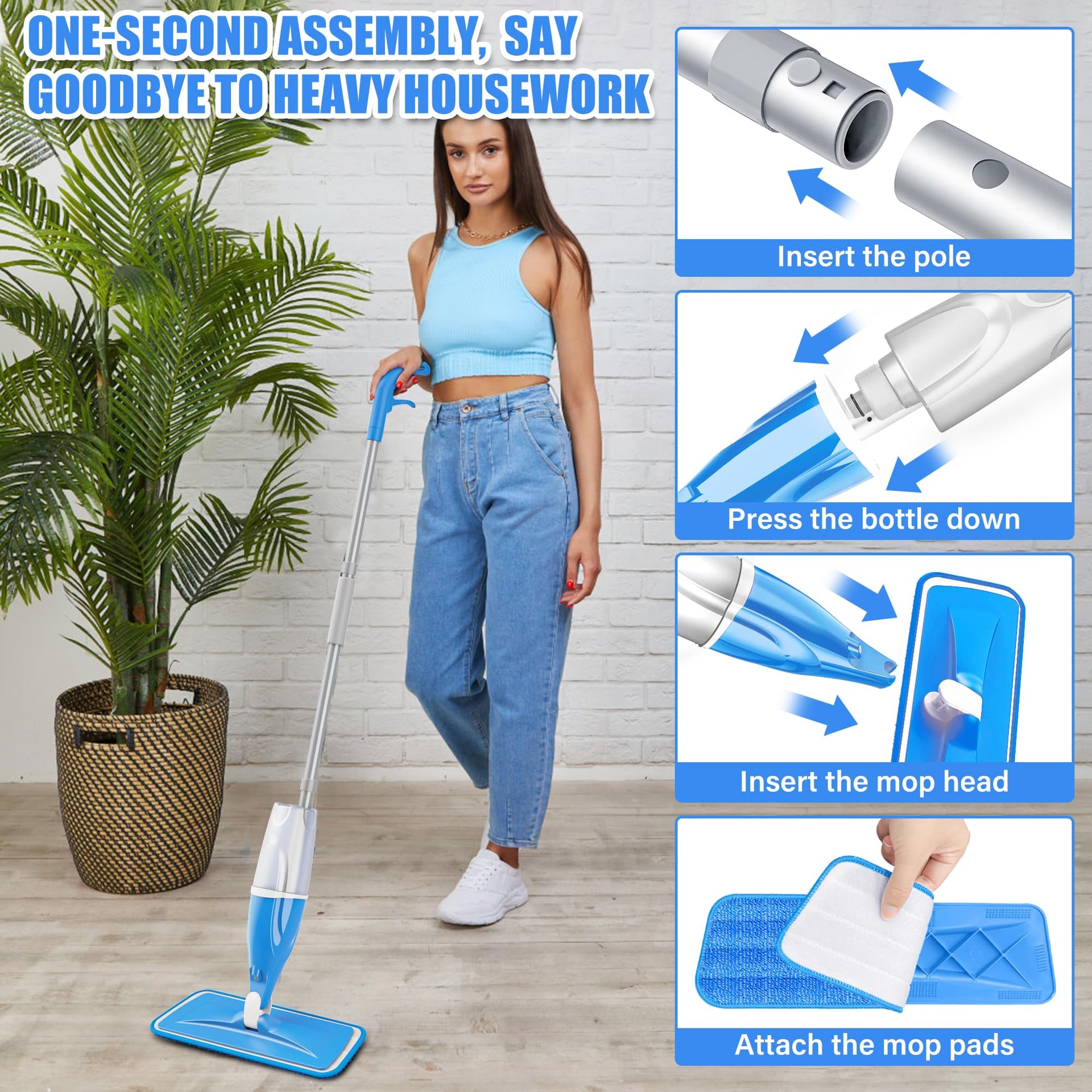 Spray Mop for Floors Cleaning