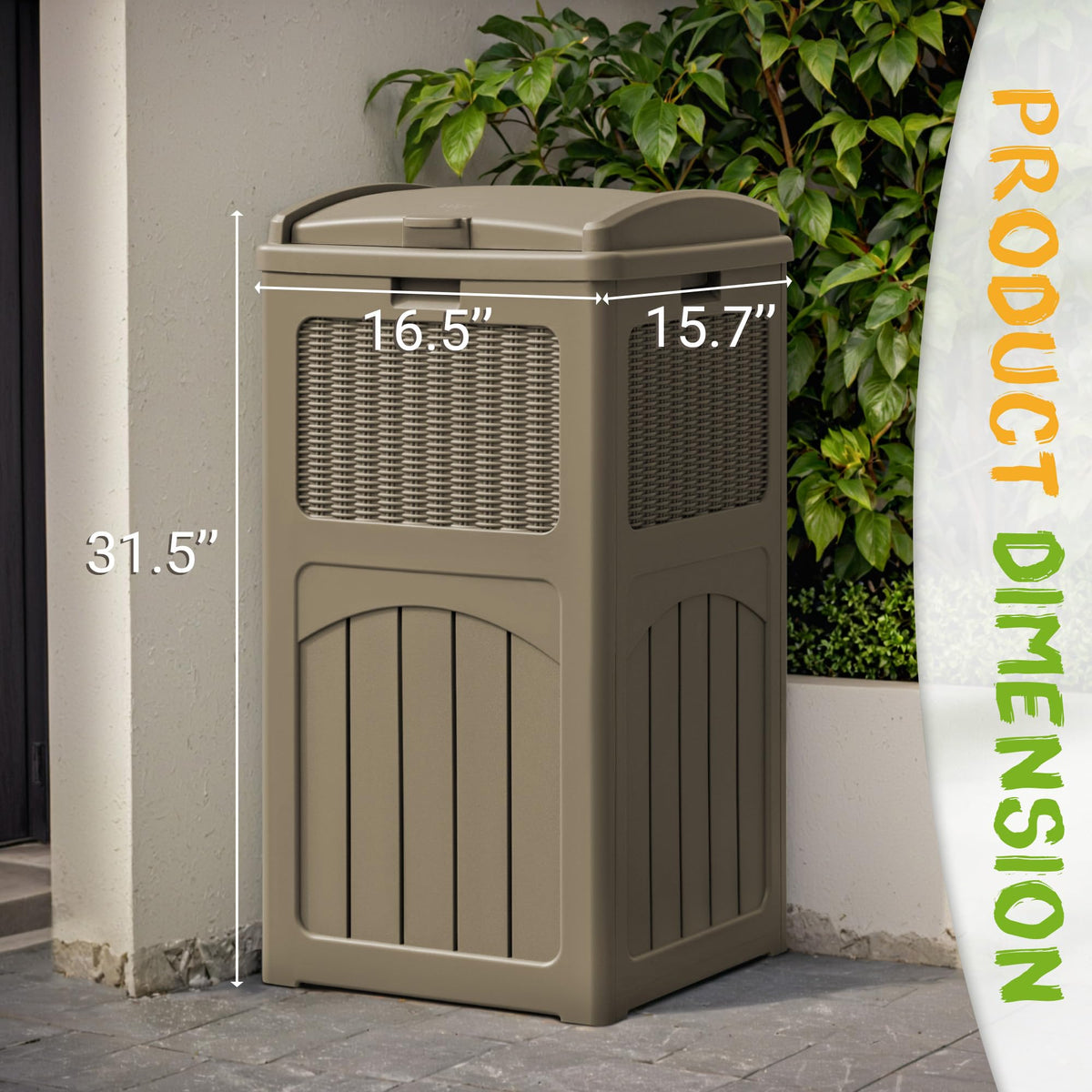 4 Pack Outdoor Trash Can with Lid