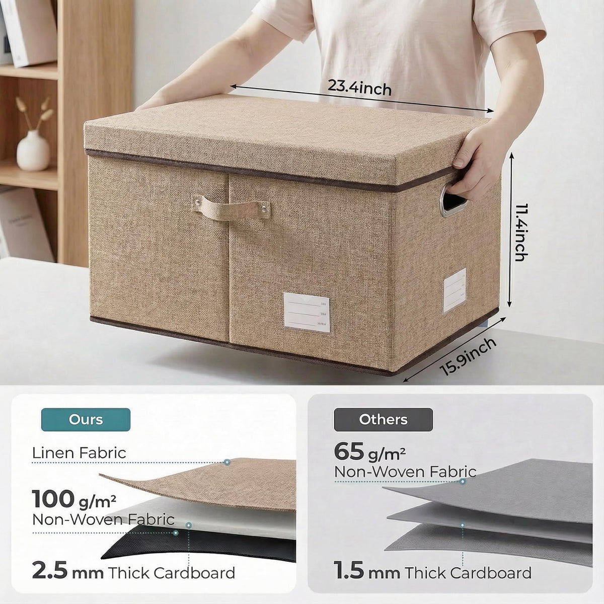 Storage Bins with Lids [3 (3 Count)