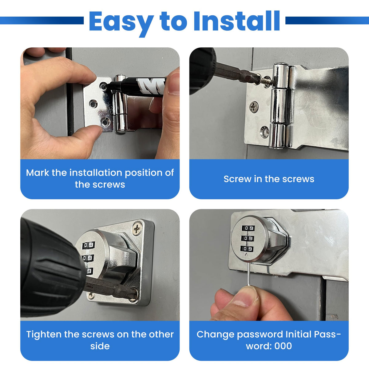 Keyless Cabinet Lock with Combination Code