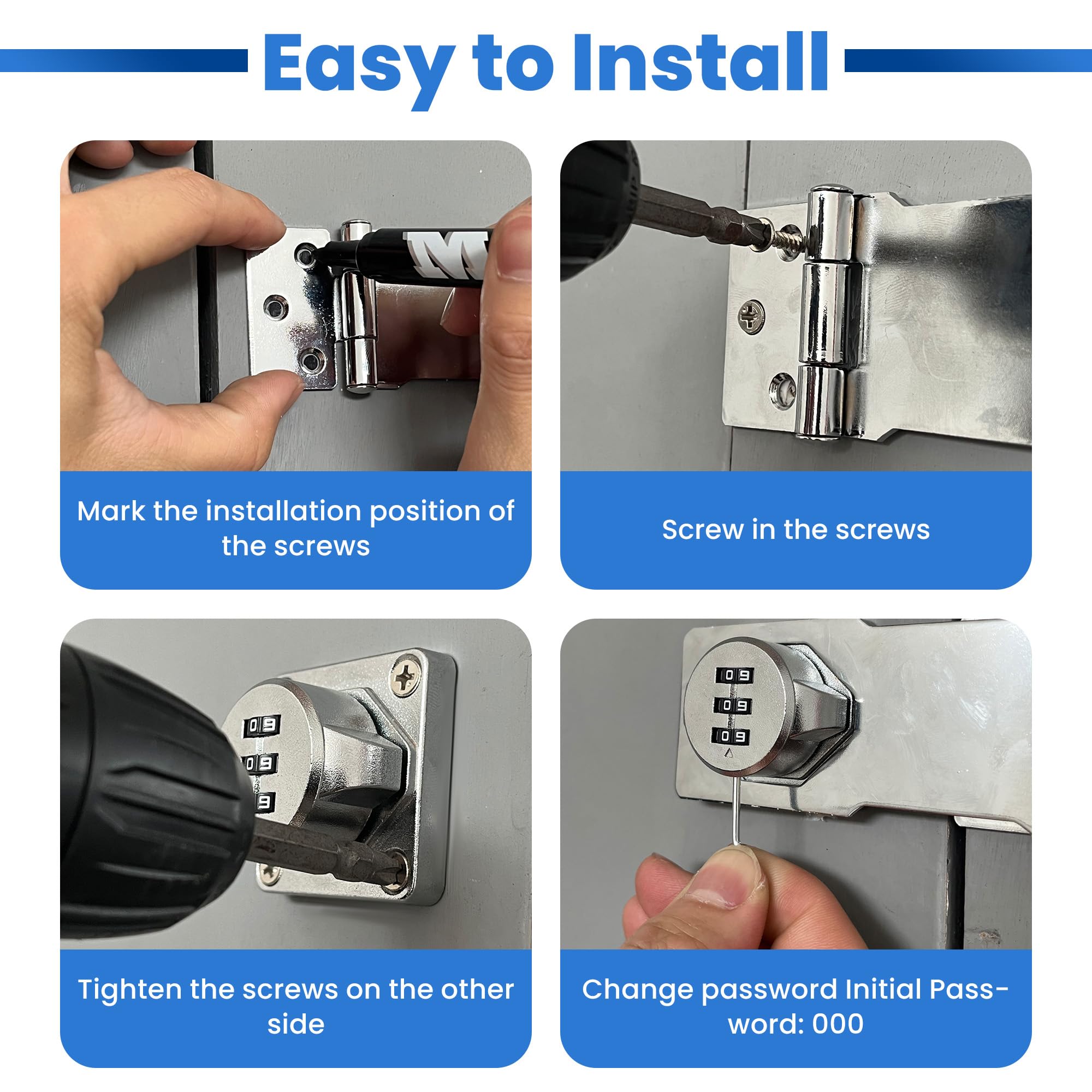 Keyless Cabinet Lock with Combination Code
