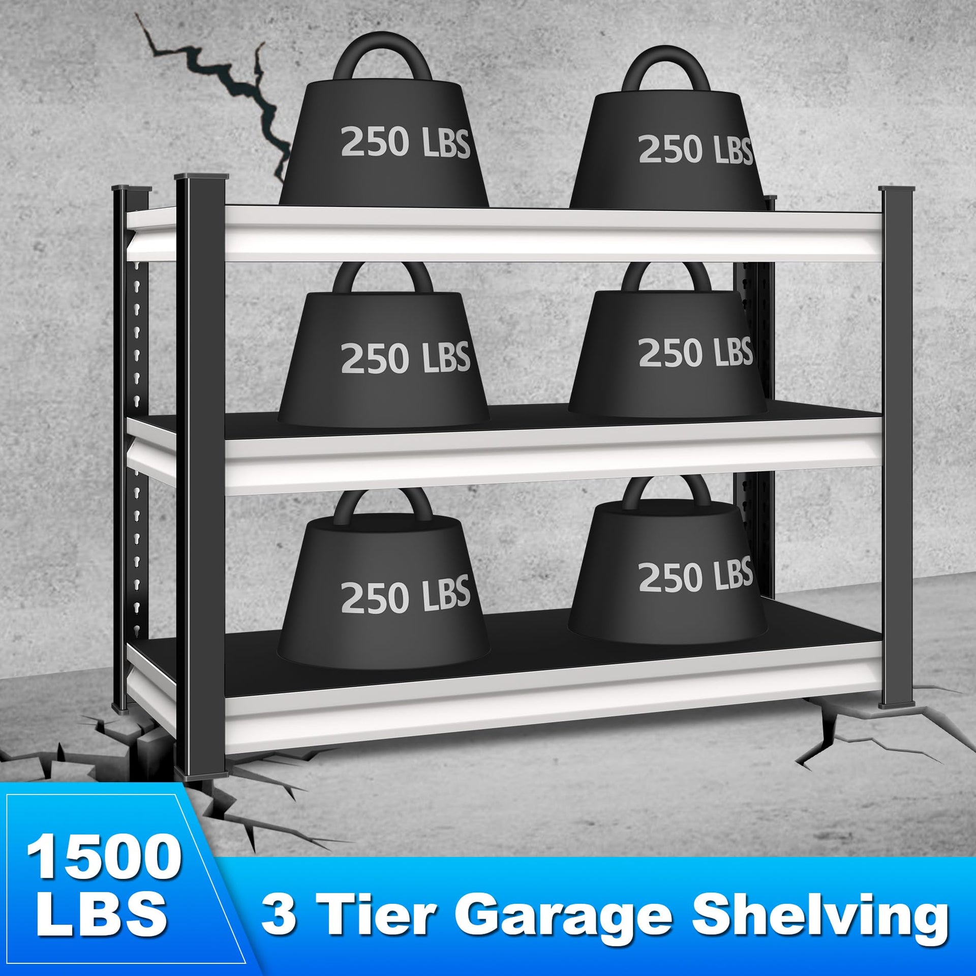 40" W Garage Shelving Heavy Duty