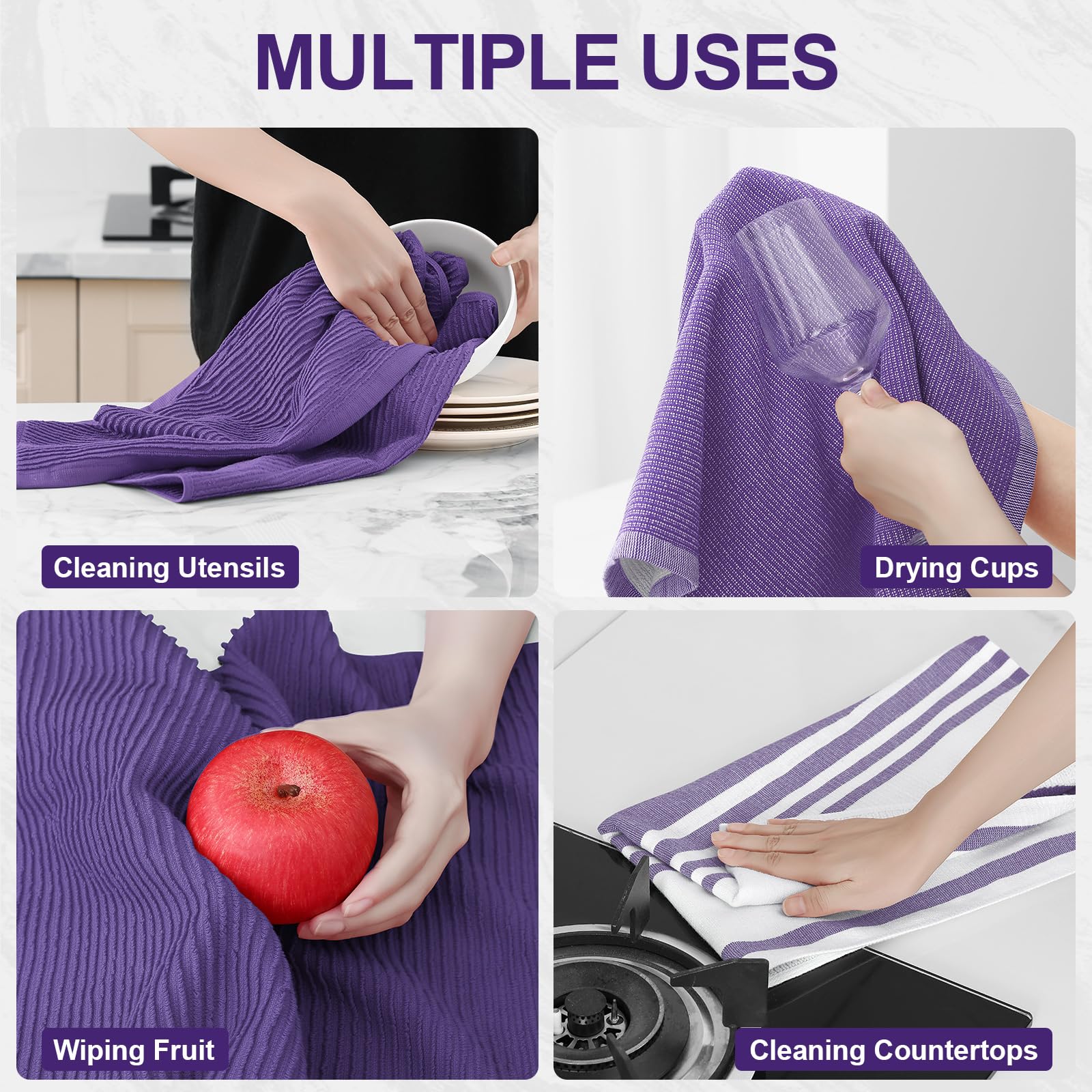 Cotton 380 GSM Premium Kitchen Towels (9 Count)