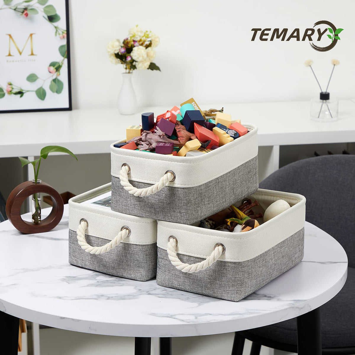Small Storage Baskets for Organizing 6Pcs Small Storage Bins (6 Count)