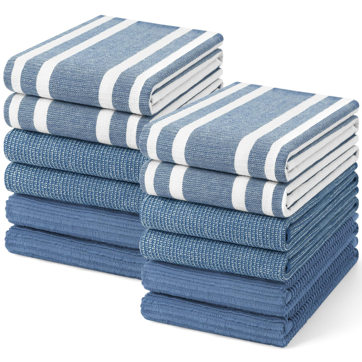 Cotton 380 GSM Premium Kitchen Towels (12 Count)