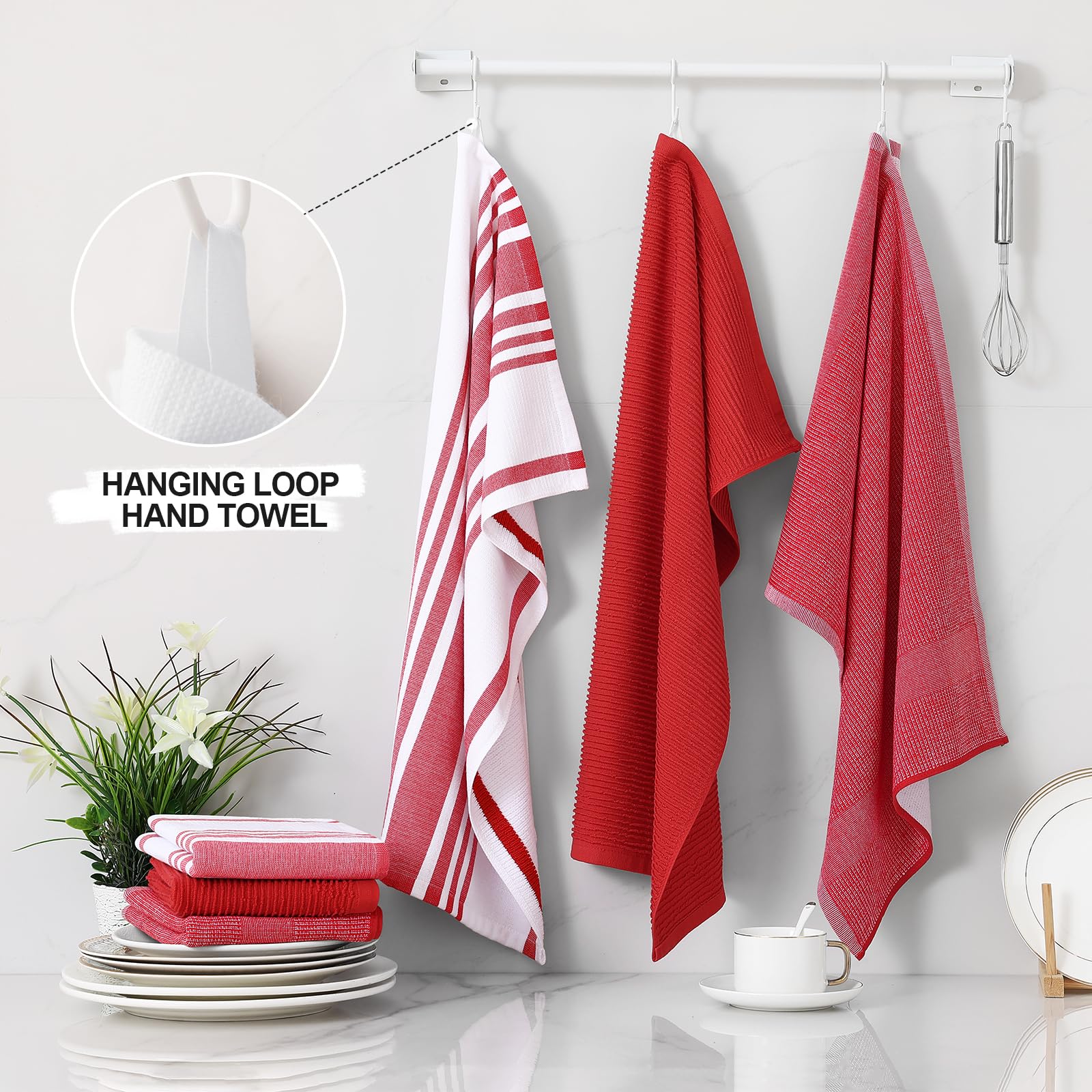 Cotton 380 GSM Premium Kitchen Towels (9 Count)