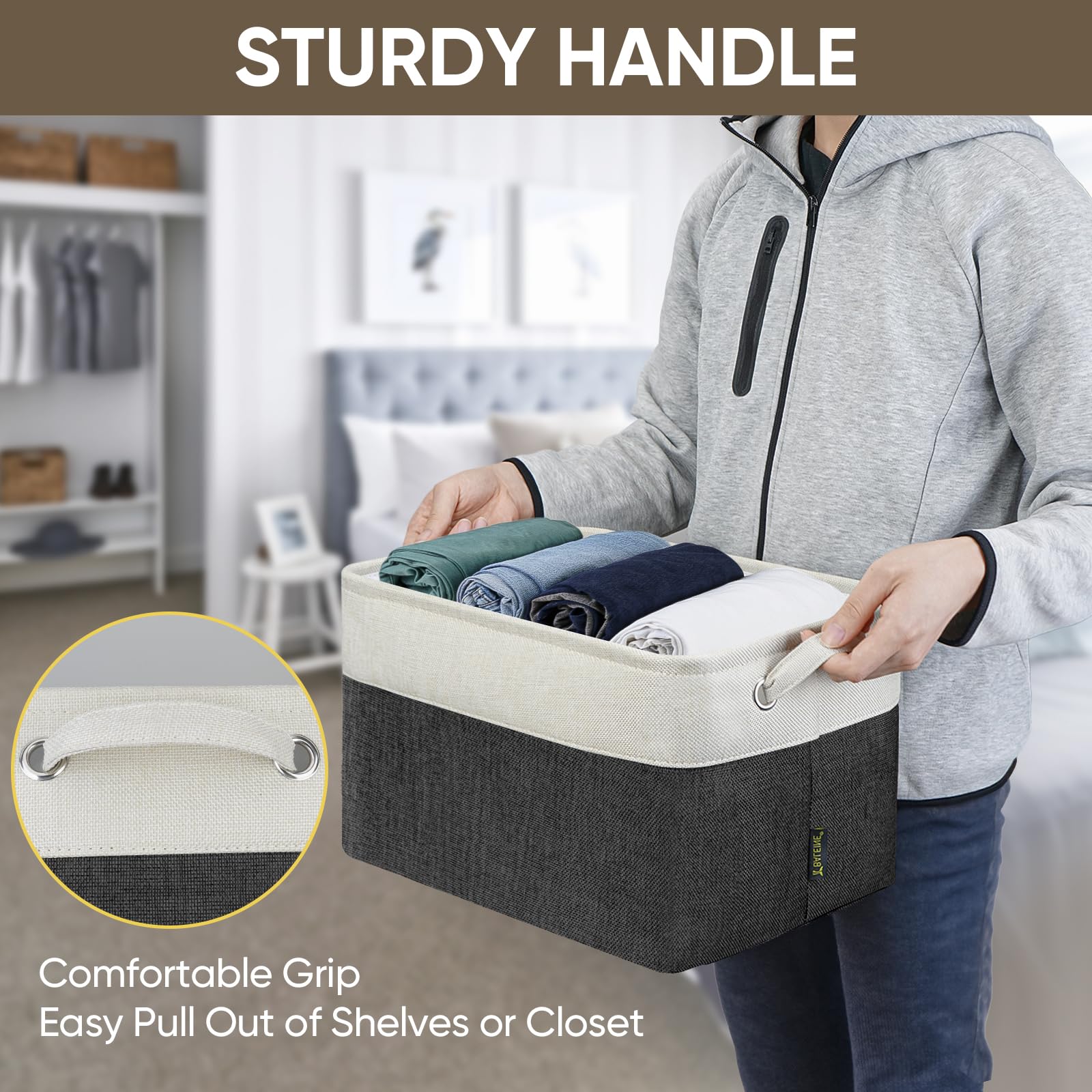 1 Pack Fabric Closet Storage Bins for Shelves
