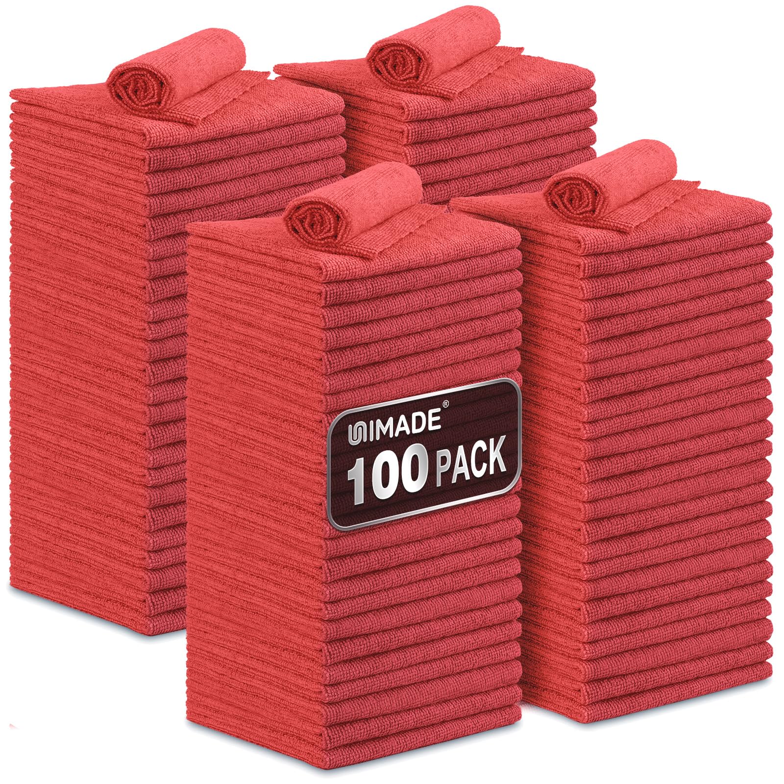 Shop Towels 100 Pack Commercial Grade Work Rags Microfiber Towel (100 Count)
