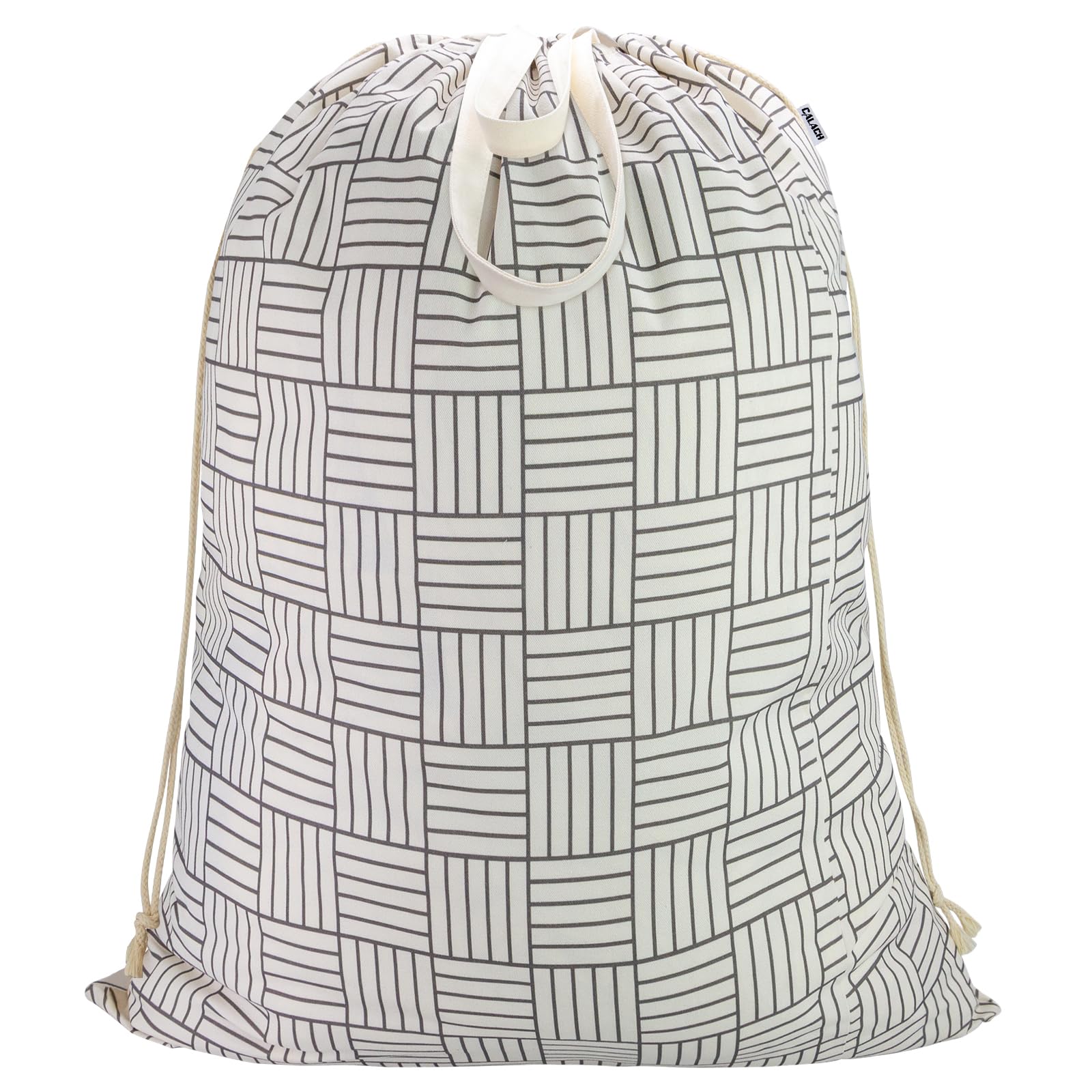 Canvas Laundry Bag with Handles & Drawstring 30"Wx35"H
