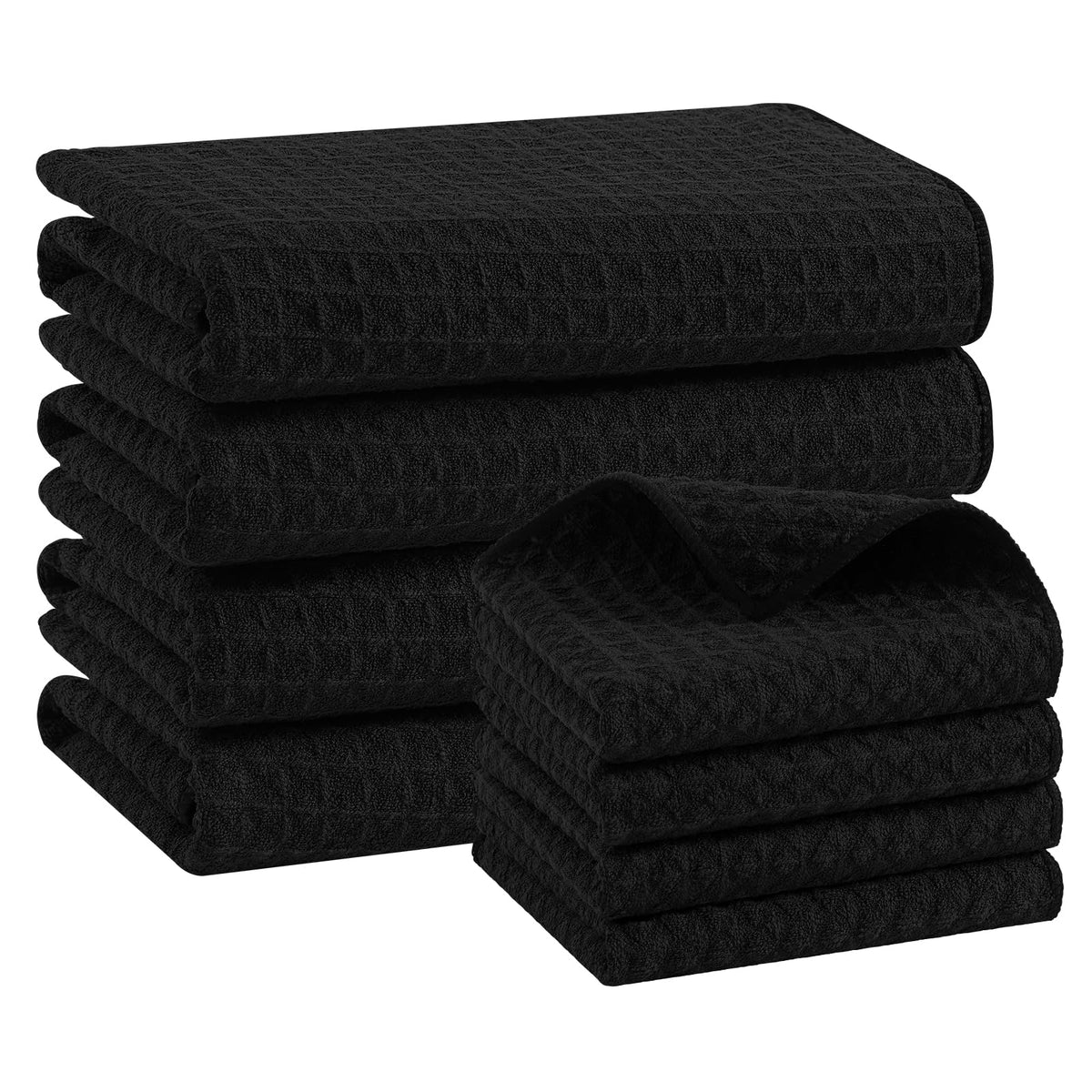 Microfiber Kitchen Towels and Dishcloths Sets (8 Count)