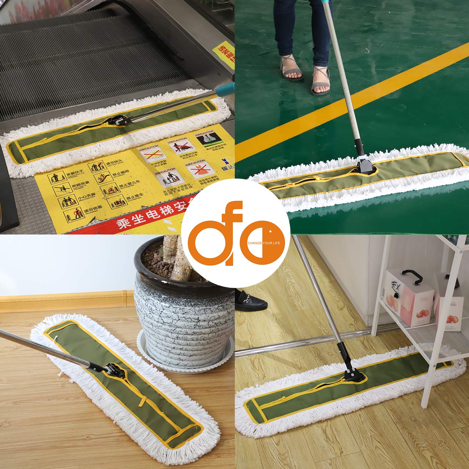 OFO 36inch Industrial Commercial Dust Mop 2 Sets (2 Count) - ModHome Supplies