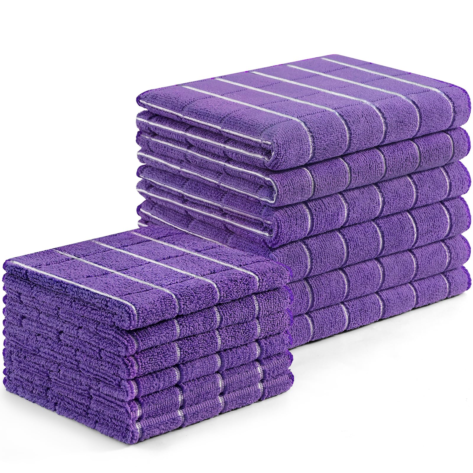 Microfiber Kitchen Towels and Dishcloths Sets (12 Count)