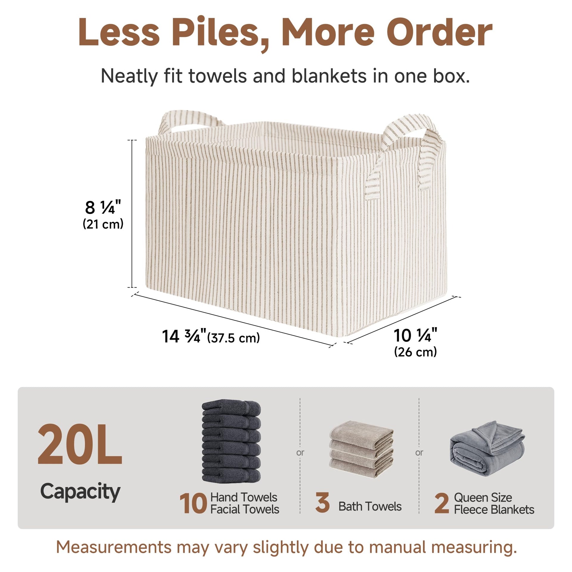 Storage Bins Fabric Storage Bins for Shelves (2 Count)