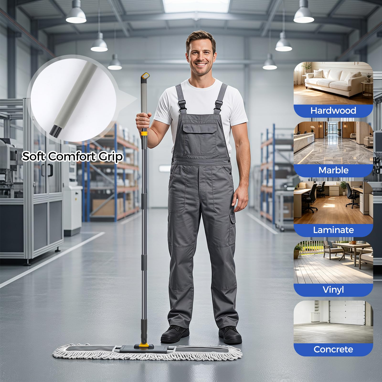 36" Commercial Dust Mop for Floor Cleaning