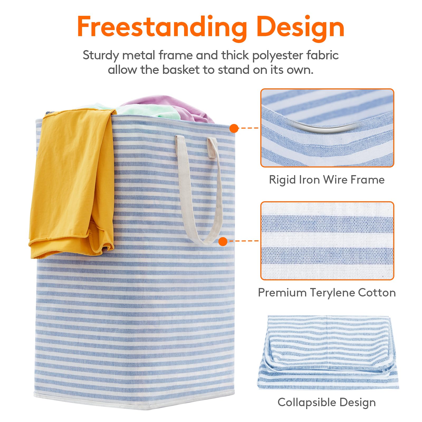 2 Pack Laundry Basket 80L Each