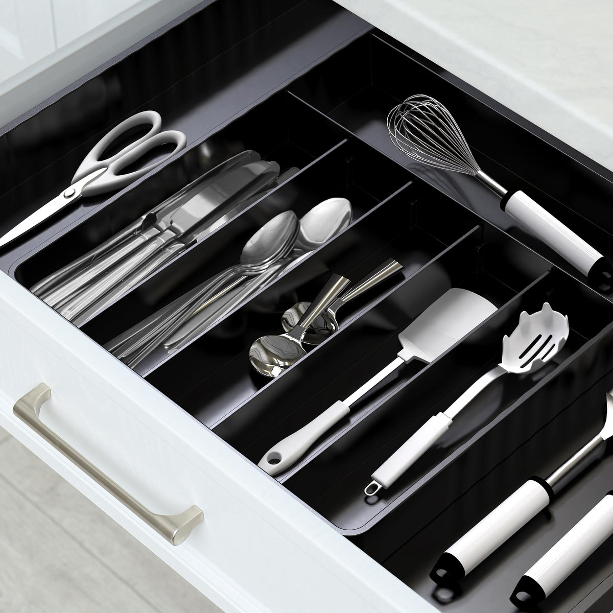 Expandable Kitchen Drawer Flatware Organizer