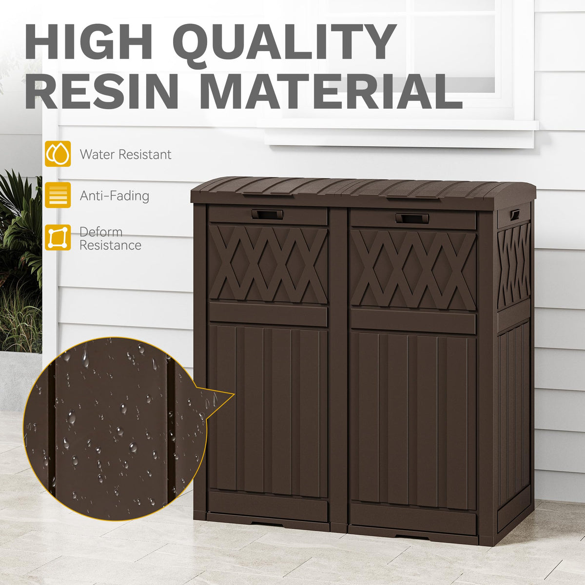 72 Gallon Dual Outdoor Trash Can