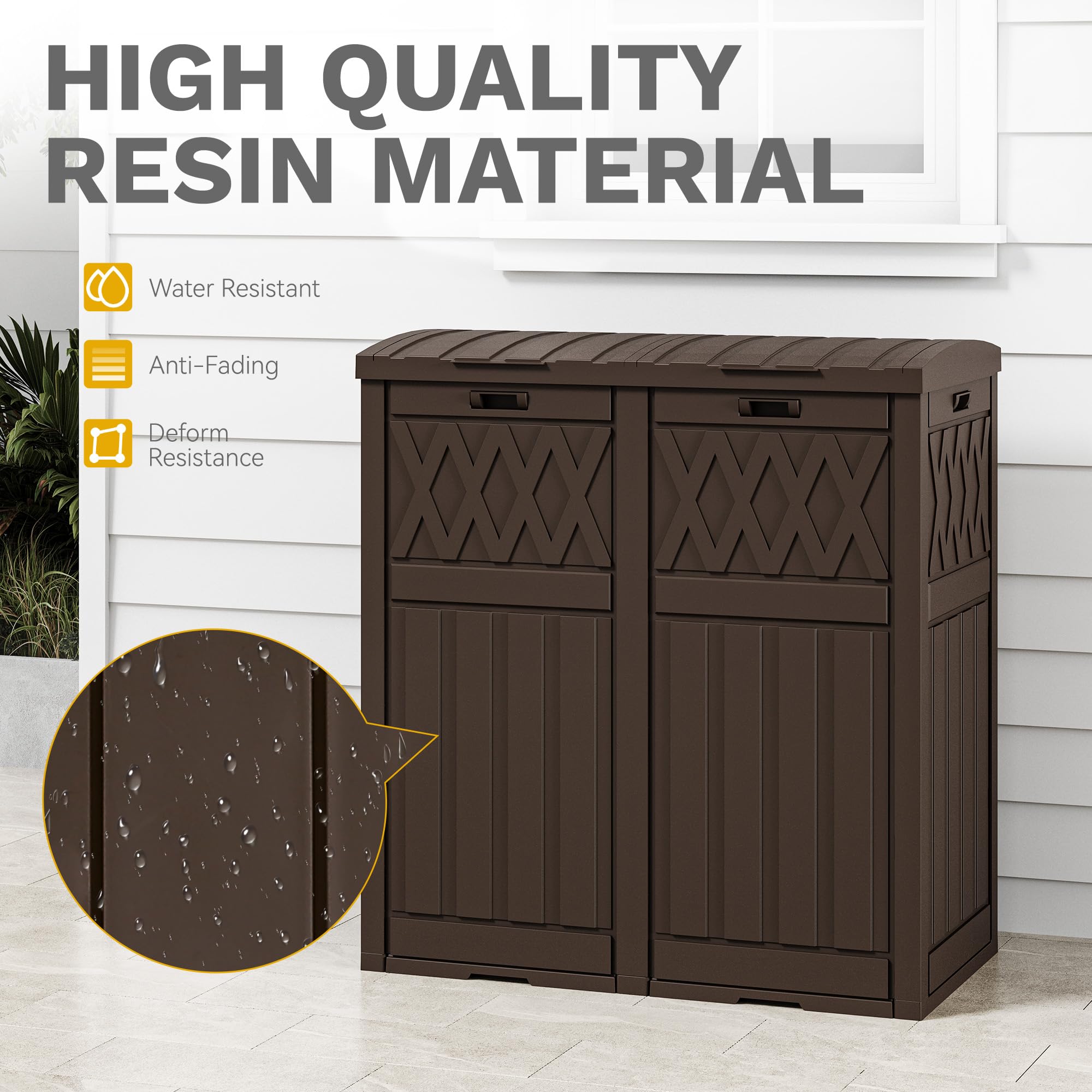 72 Gallon Dual Outdoor Trash Can