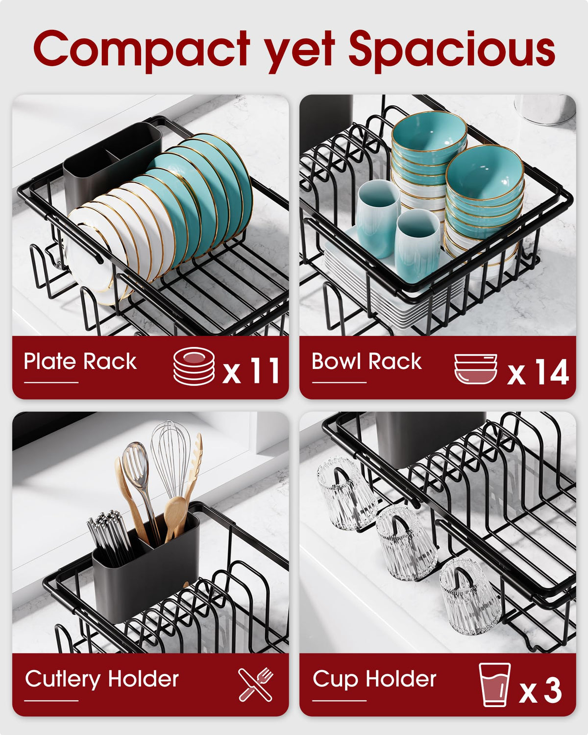 Dish Drying Rack in Sink