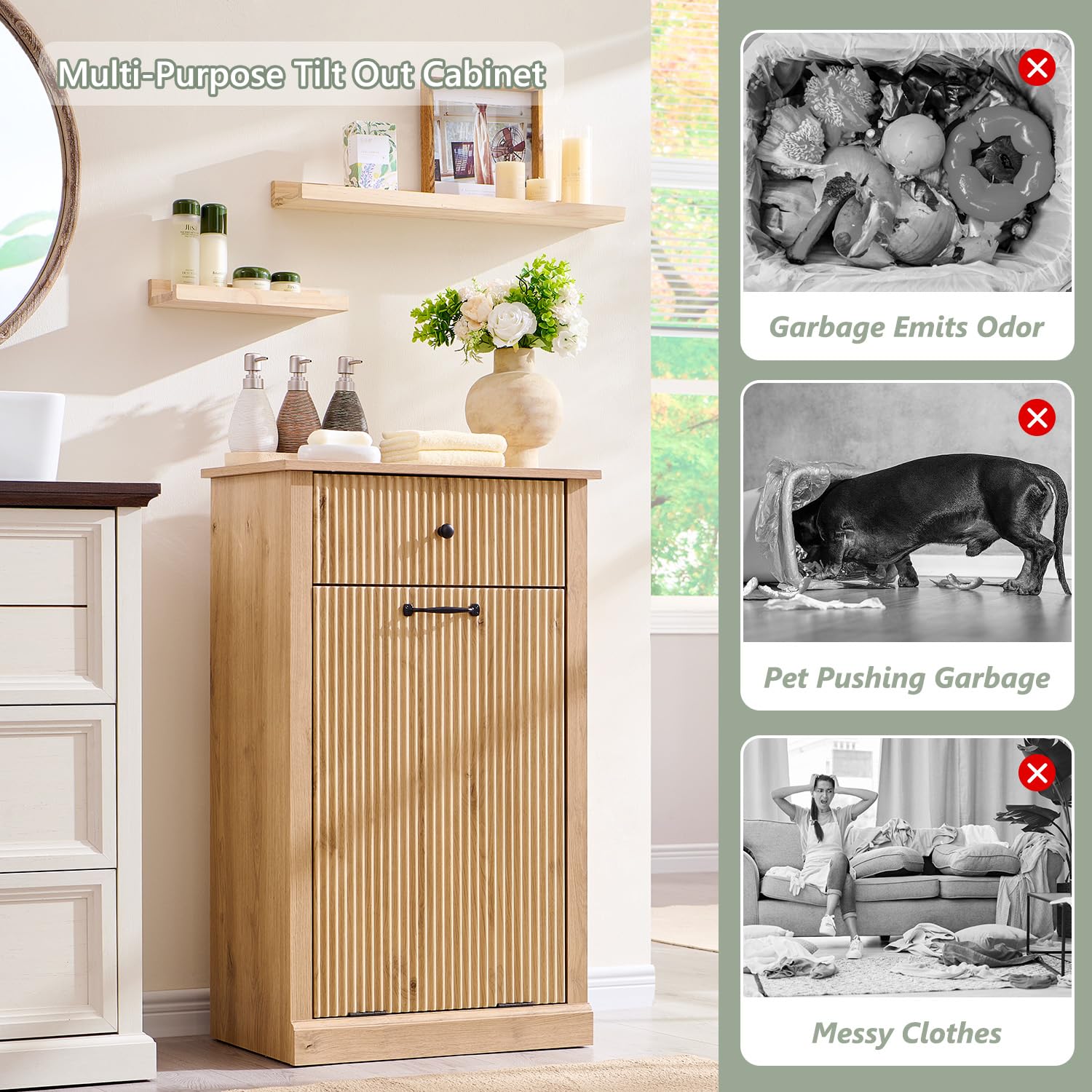 Tilt Out Trash Can Cabinet