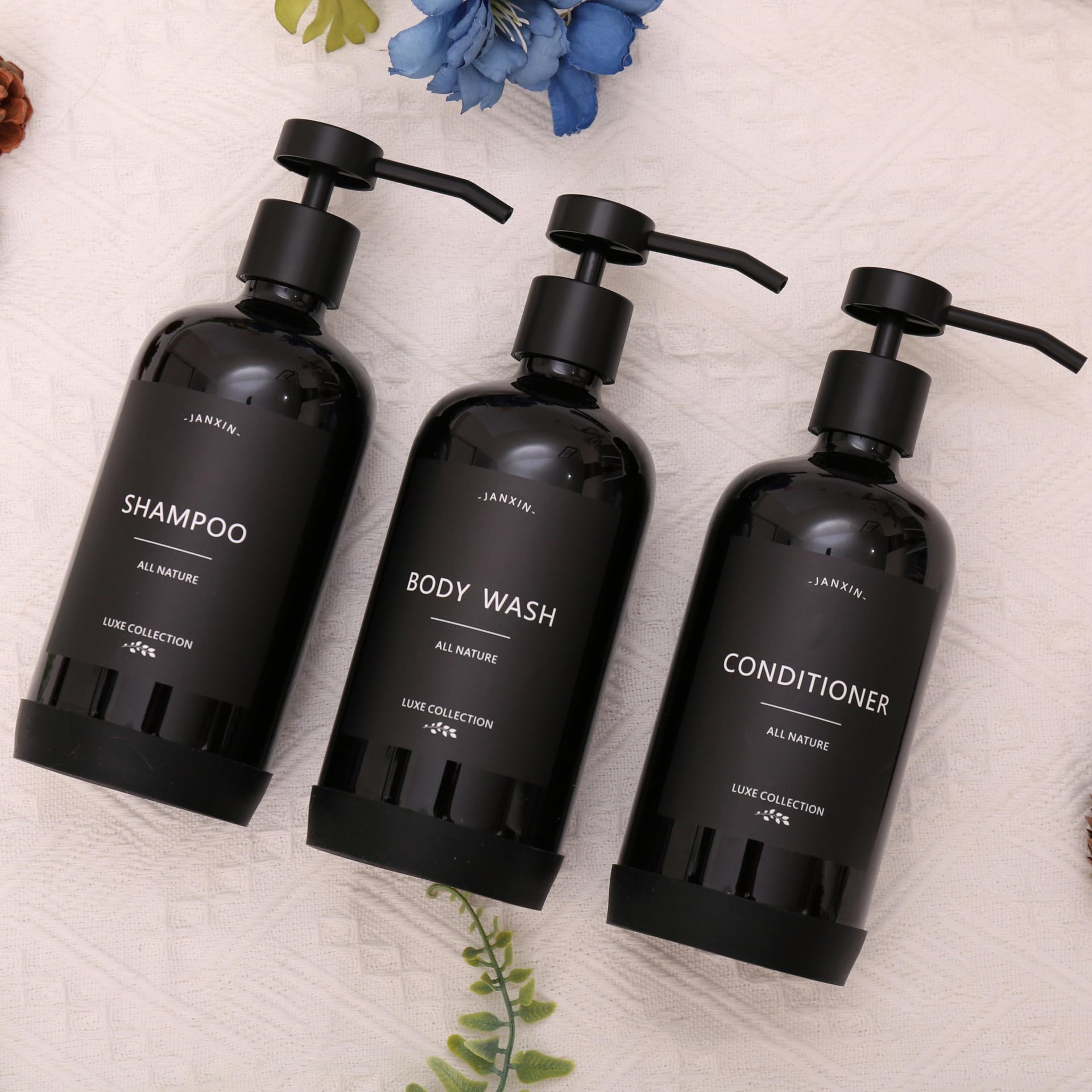 Shampoo and Conditioner Dispenser Set of 3 (3 Count)