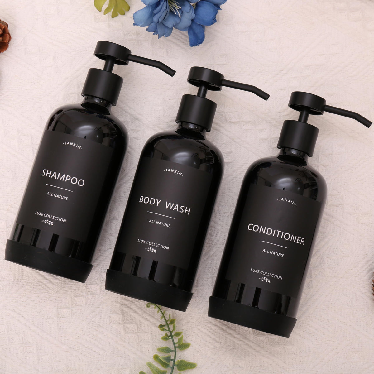 Shampoo and Conditioner Dispenser Set of 3 (3 Count)