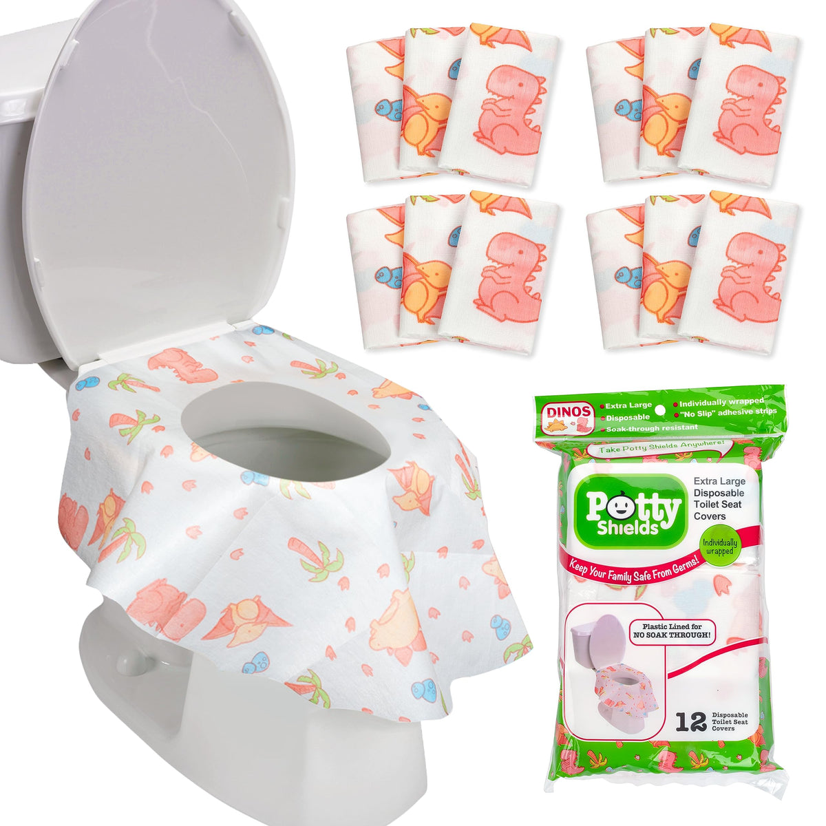 Waterproof Disposable Toilet Seat Covers (12 Count)