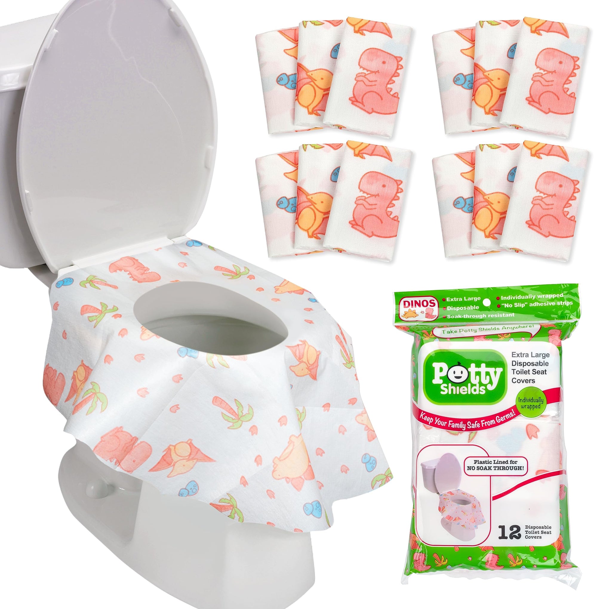 Waterproof Disposable Toilet Seat Covers (12 Count)