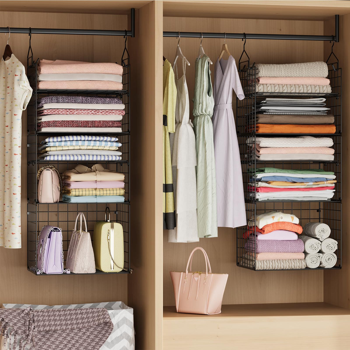 Closet Hanging Organizer Shelves (5 Count)