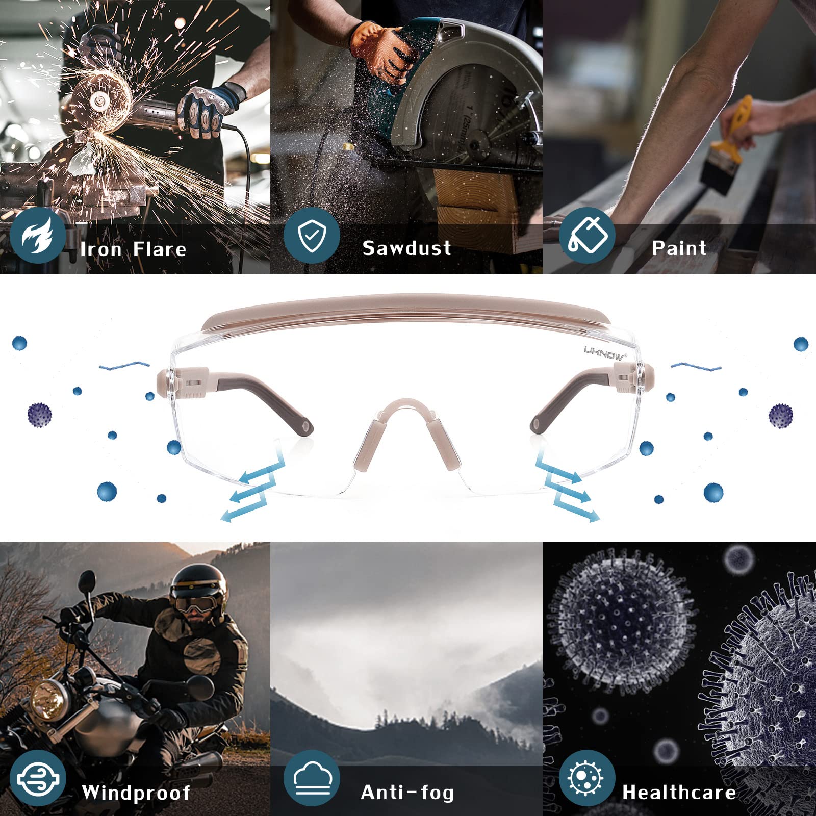 Safety Goggles Over Glasses